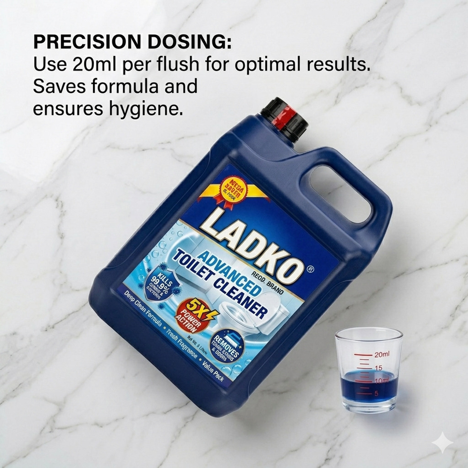 Image of Ladko Disinfectant Toilet Cleaner|Removes Toughest Stains With Sparkling Shine |Kills 99.9% Germs Ocean Liquid Toilet Cleaner