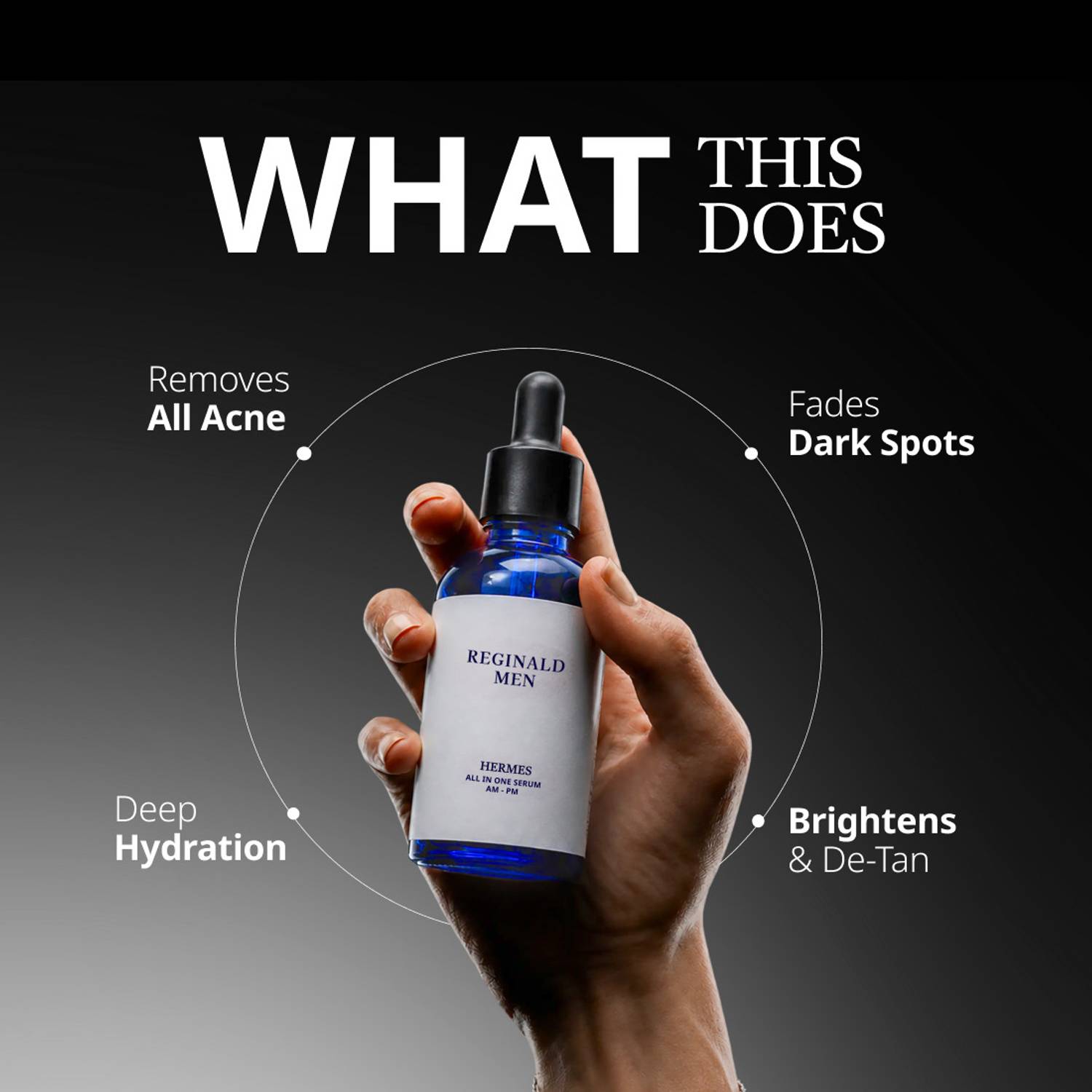 Reginald Men Hermes All in One Face Serum with 15 Actives| Fast Absorbing & Non-Sticky - Image 4