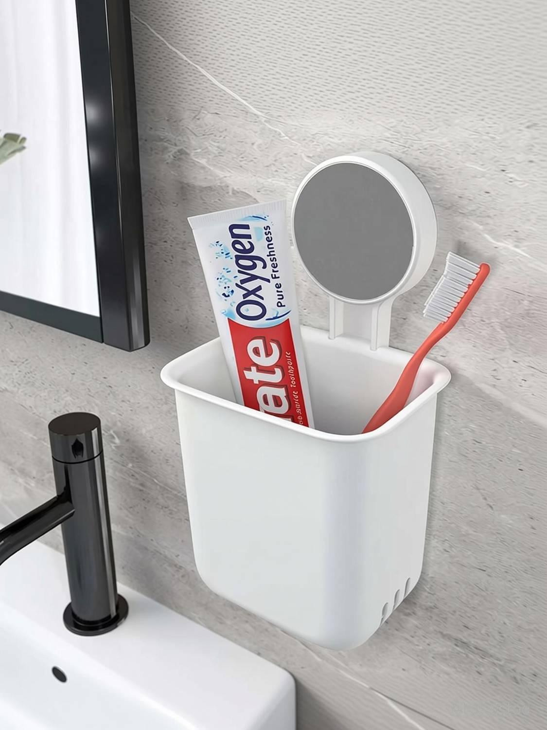 ADL PASSION Shelf Adhesive Plastic Toothbrush Holder
