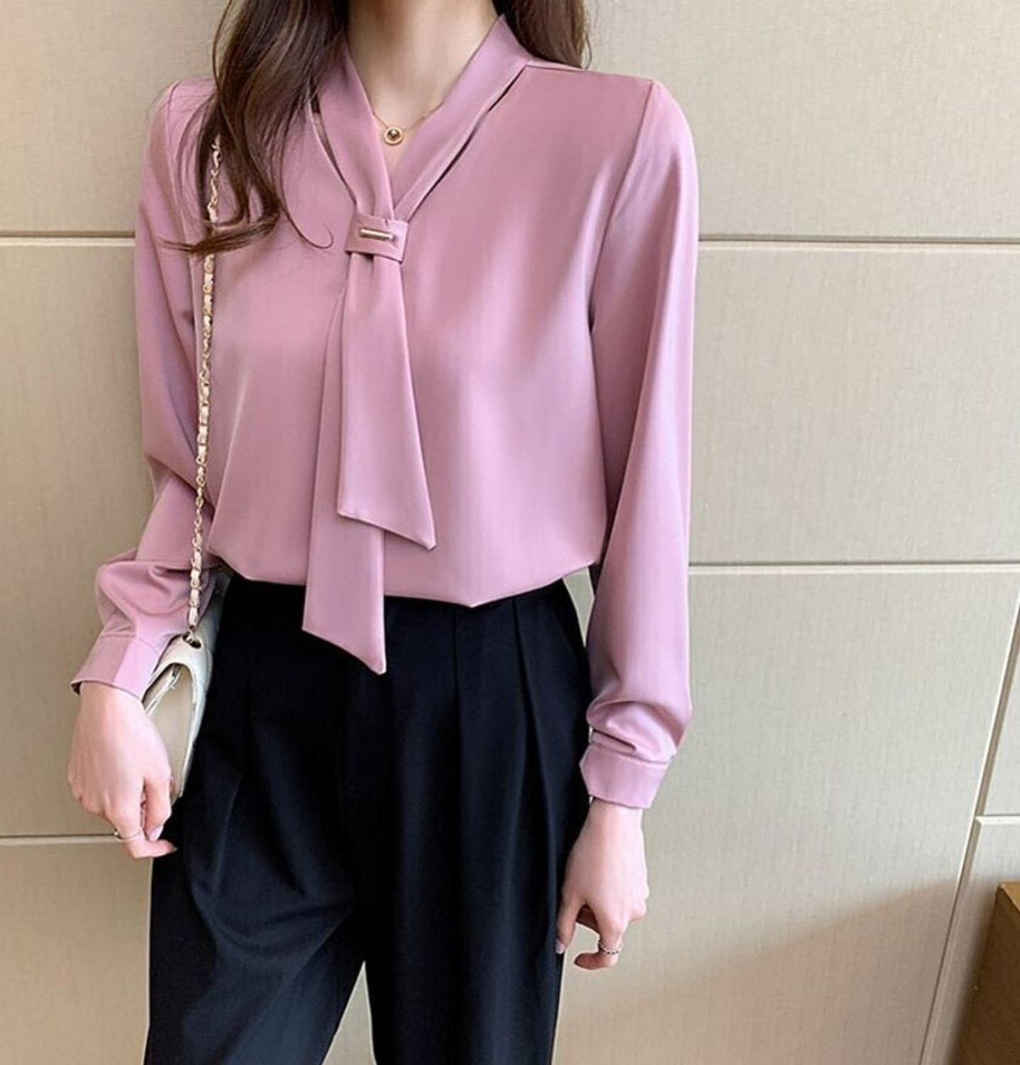 Image of NewlookAs Formal Striped Women Pink Top