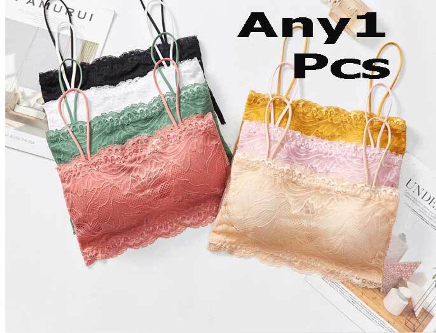 BEYONDIMAGINE Women Bralette Lightly Padded Bra