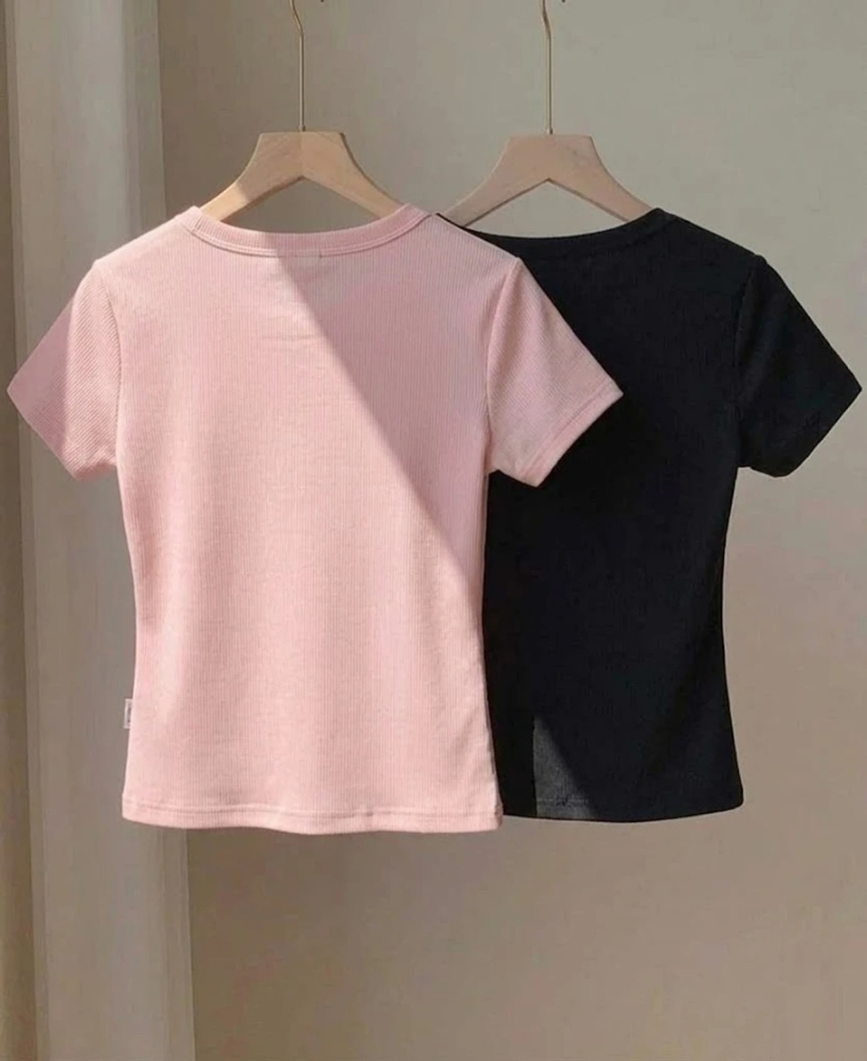Image of Bartus Casual Solid Women Black, Pink Top