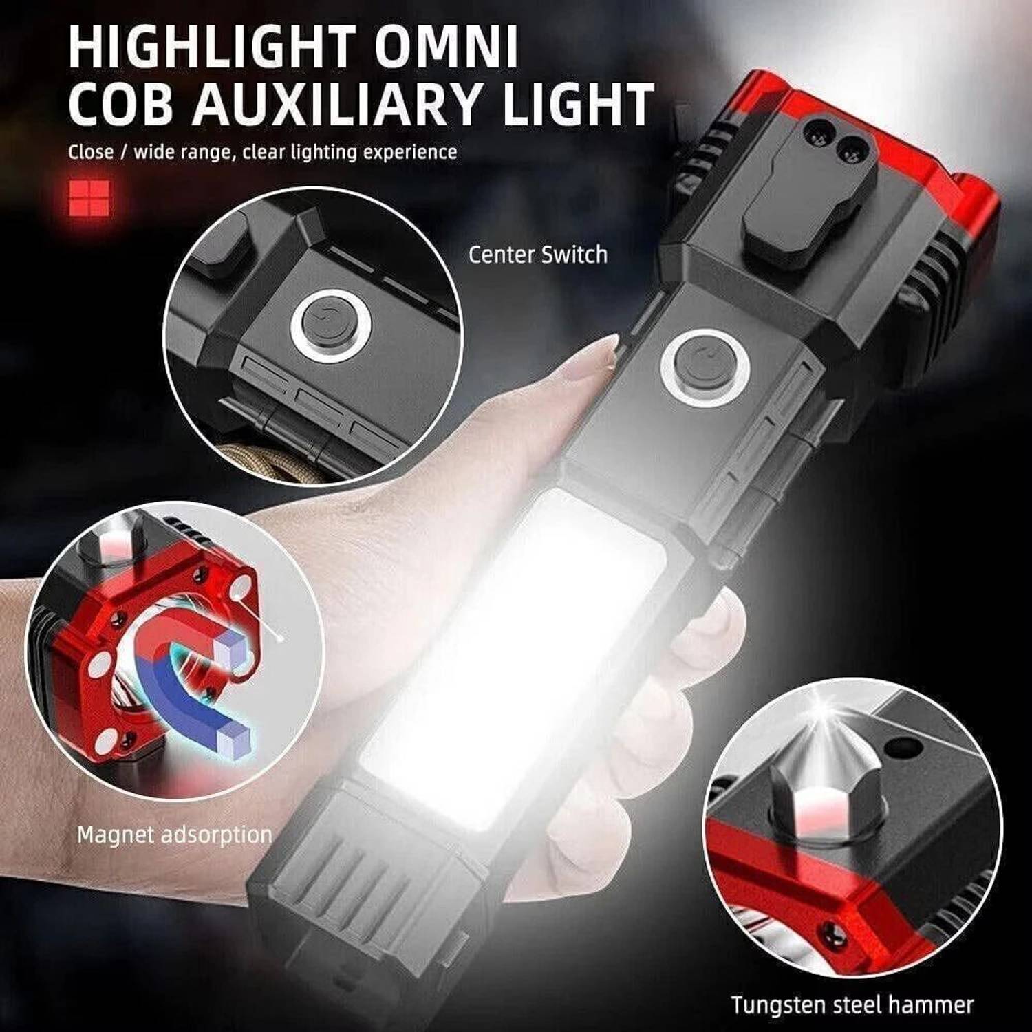 SEBON LED Flashlight with Magnets, 4 in 1 - Image 2