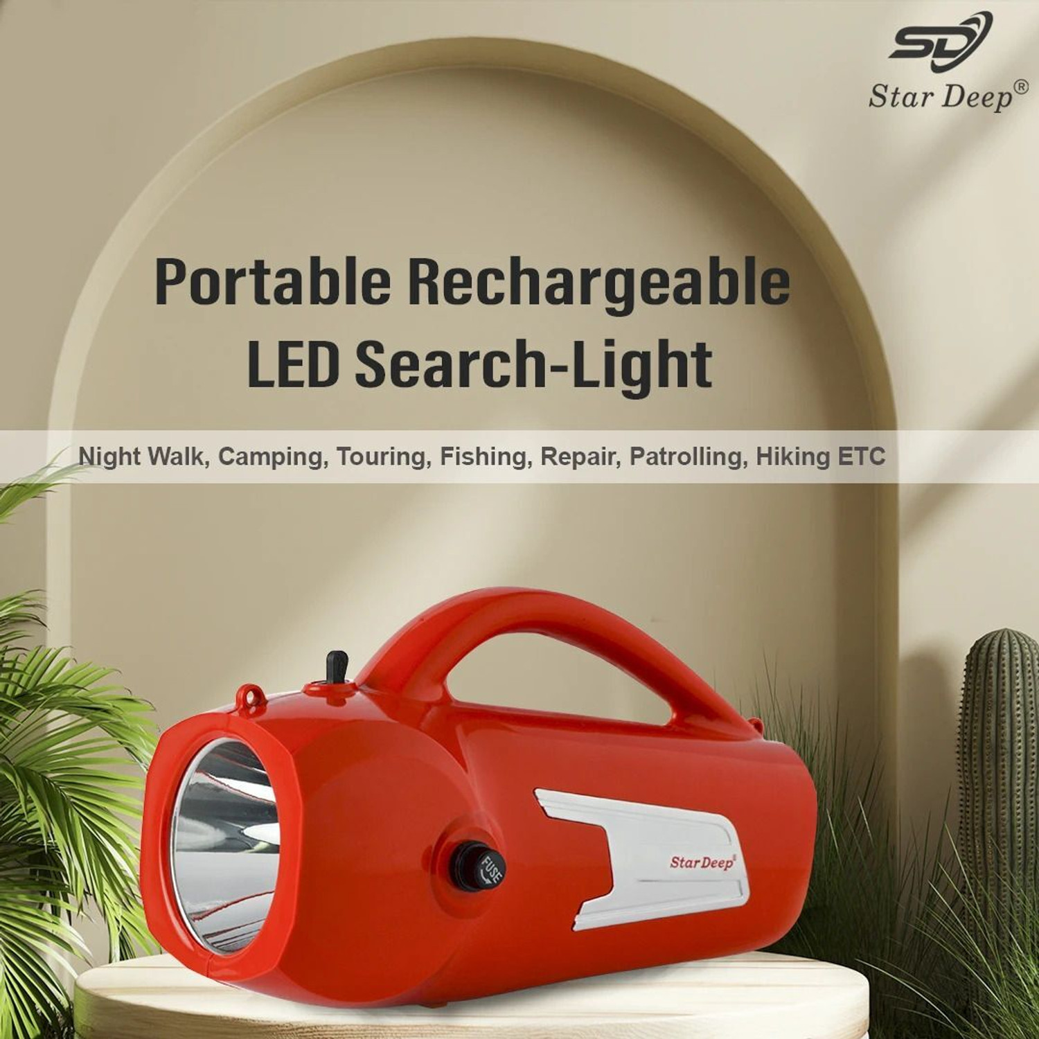 Image of STARDEEP SD-80W Kisan LED Light Belt 4.5amp.Battery Charger with Fuse Control RED Torch