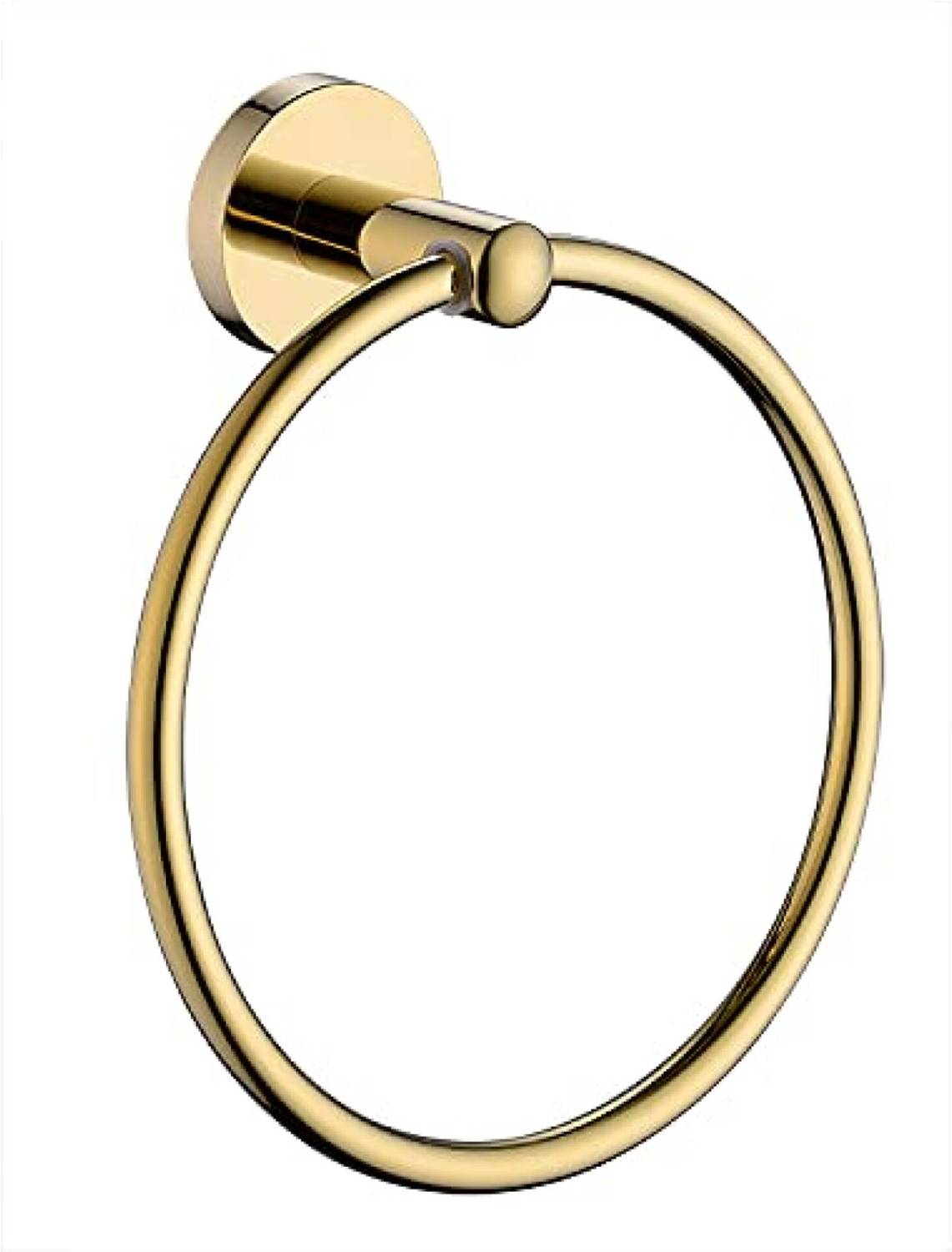 24x7eMall Gold Towel Ring Golden Round Towel Hanger for Kitchen and Bathroom, Stainless Steel. Gold Towel Holder