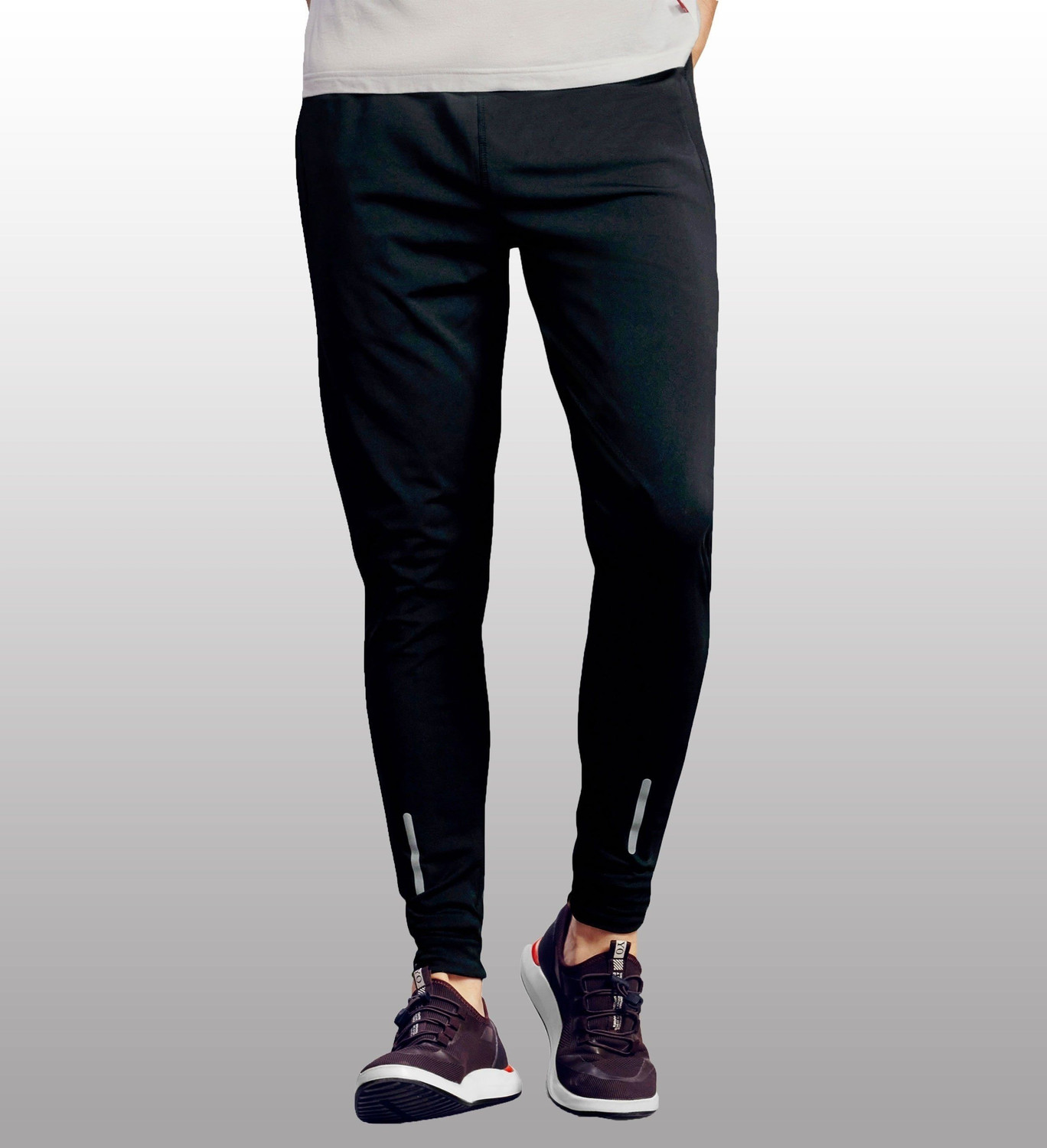 Image of VEYNIZ Solid Men Black, Grey Track Pants