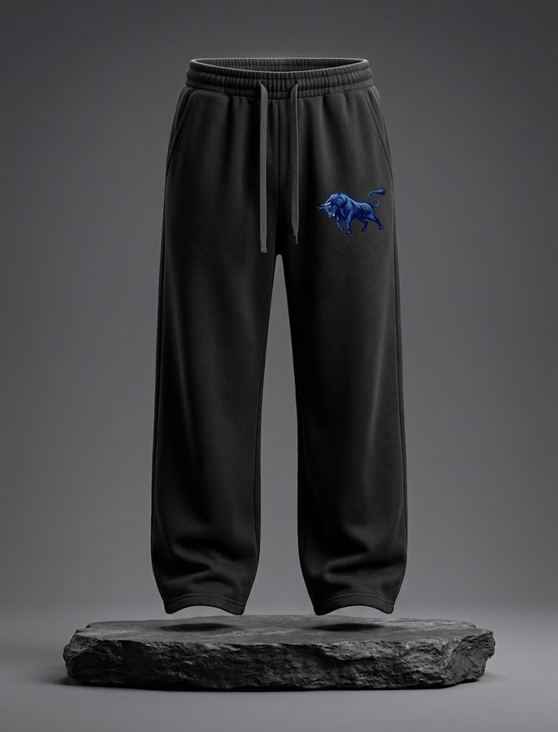 Image of Lakatos Printed Men Black Track Pants
