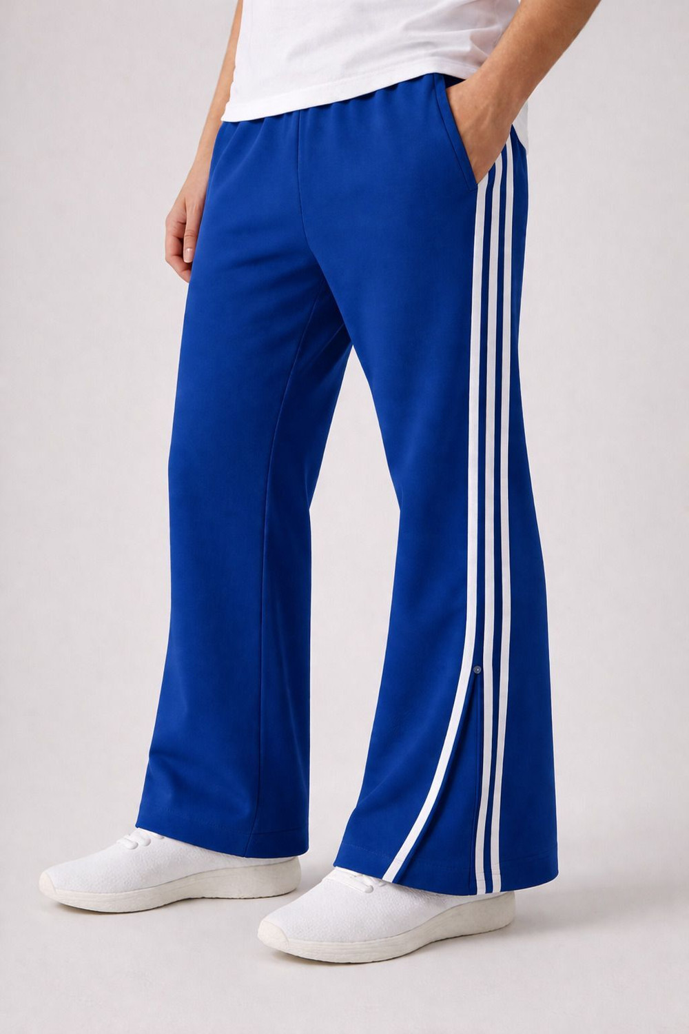 Image of decades Solid Men Blue Track Pants