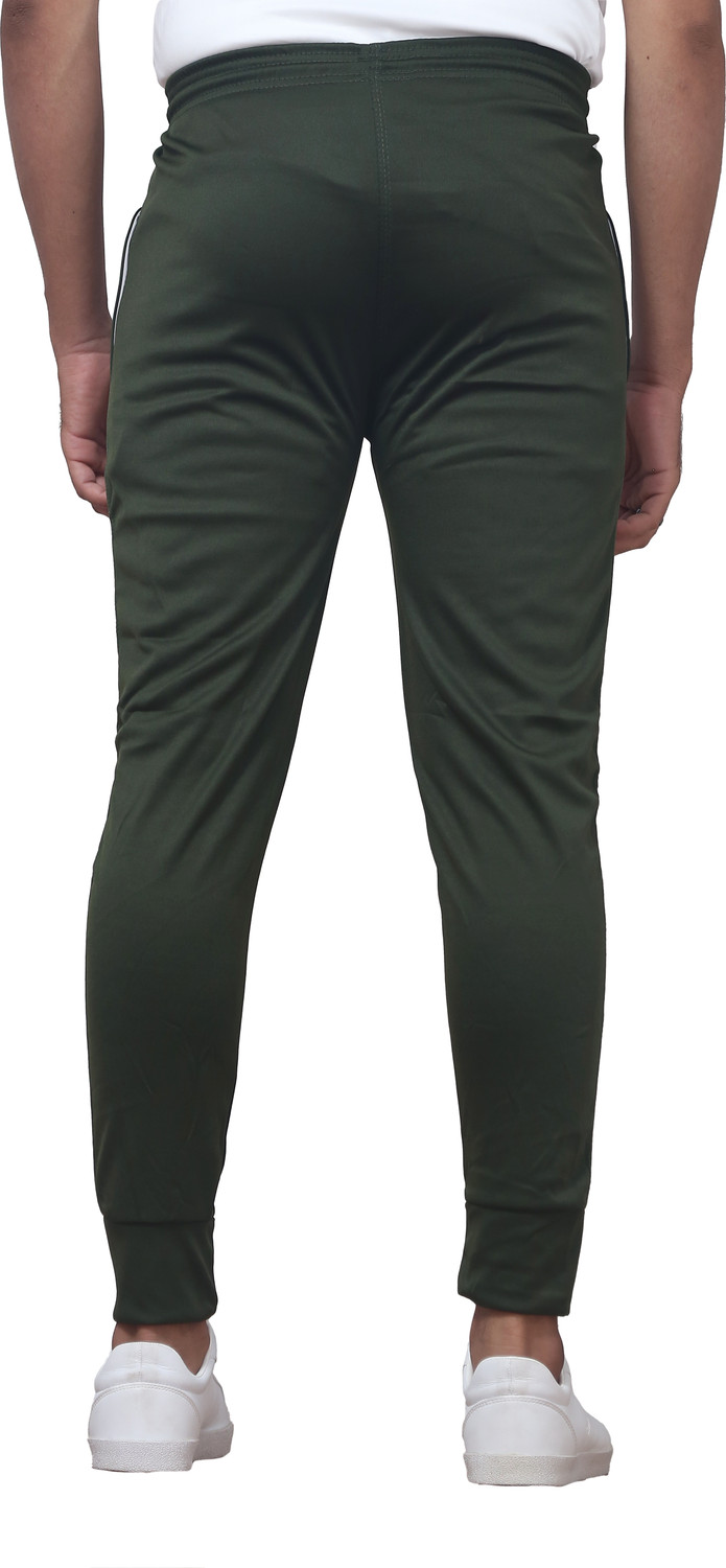 Image of Suzaro Solid Men Grey, Olive Track Pants