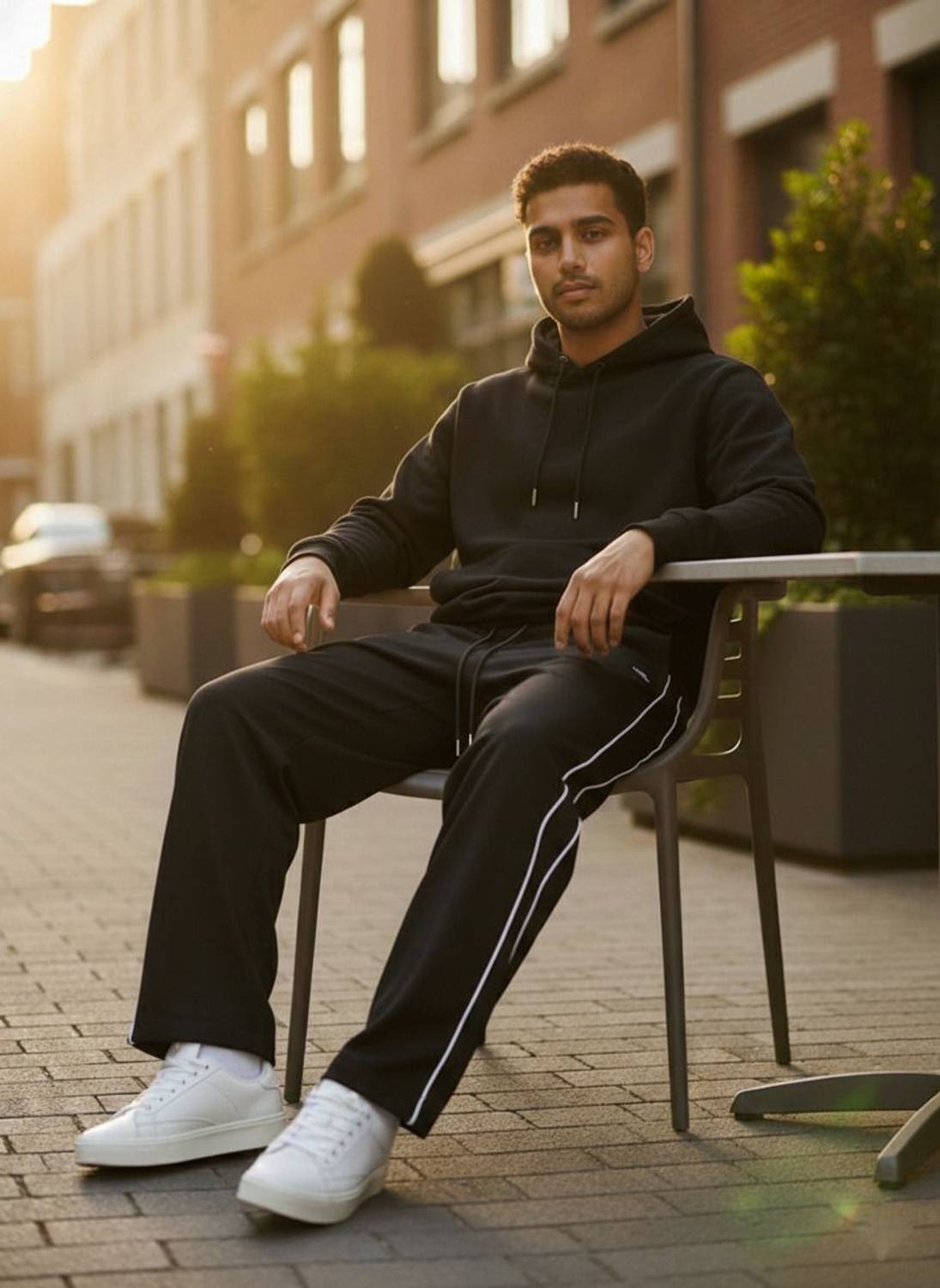MODESHIFT Men Black Track Pants - Image 3