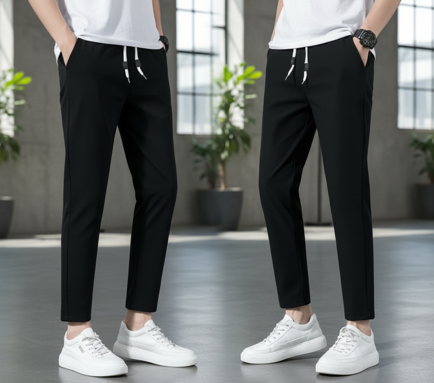 Image of Micus Solid Men Multicolor Track Pants