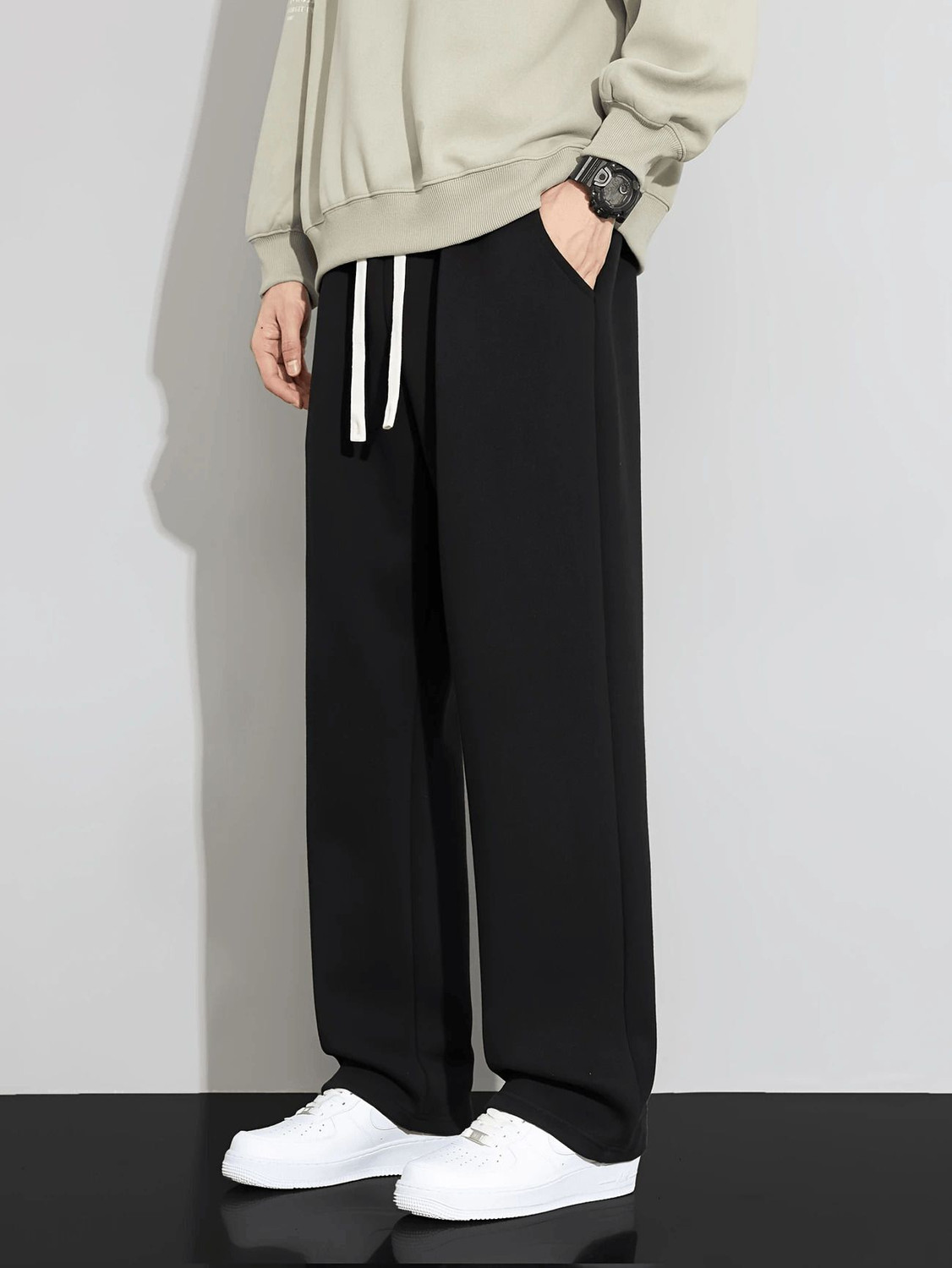 Image of harmin enterprise Solid Men Black Track Pants