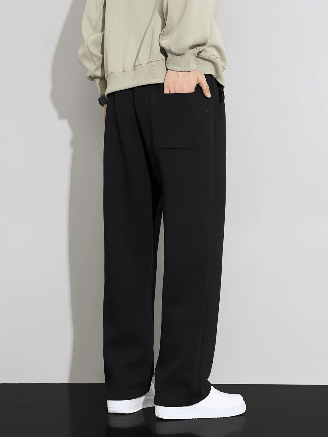 Image of harmin enterprise Solid Men Black Track Pants