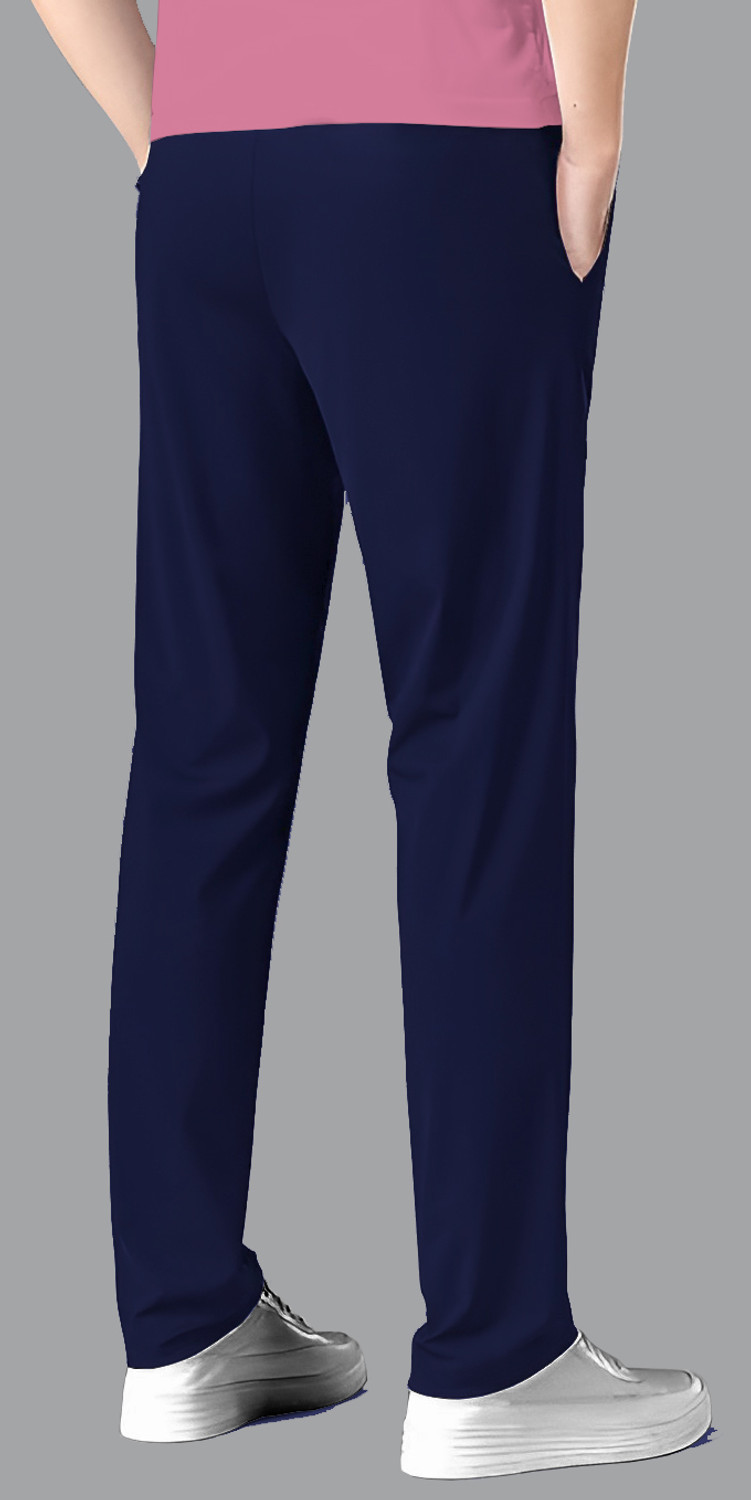 Image of FLYZEN Printed Men Black, Dark Blue Track Pants