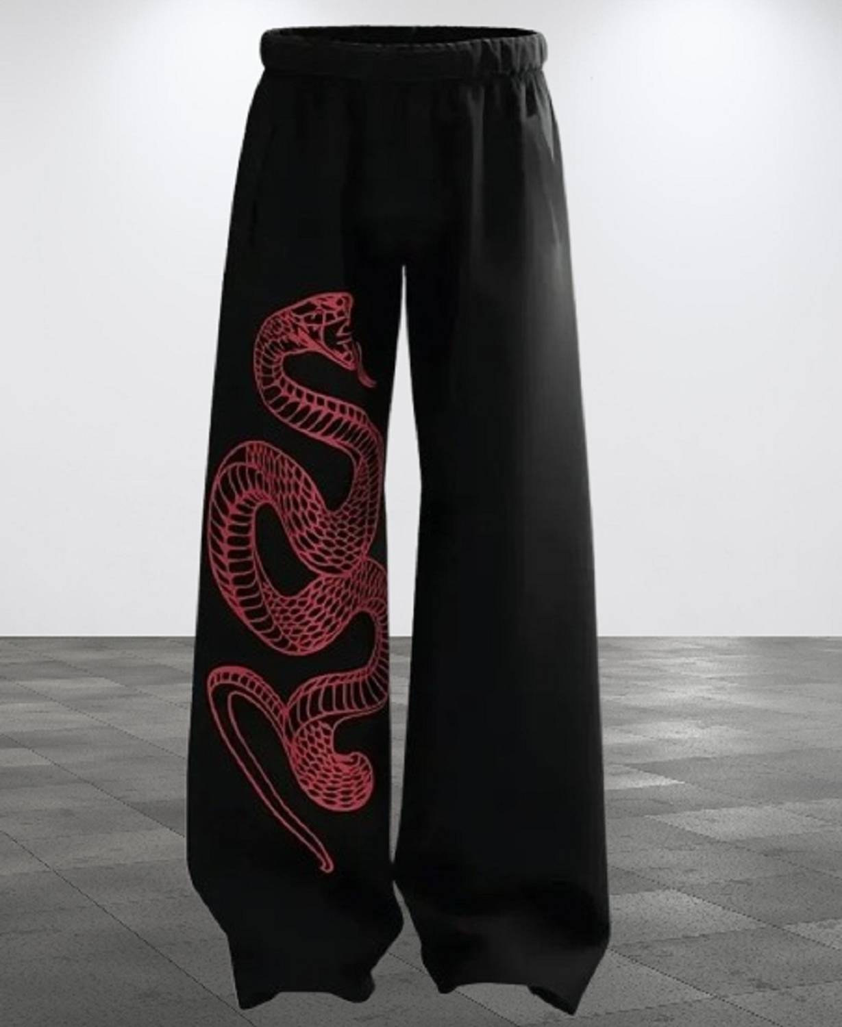 Clothy Printed Men Black Track Pants - Image 1