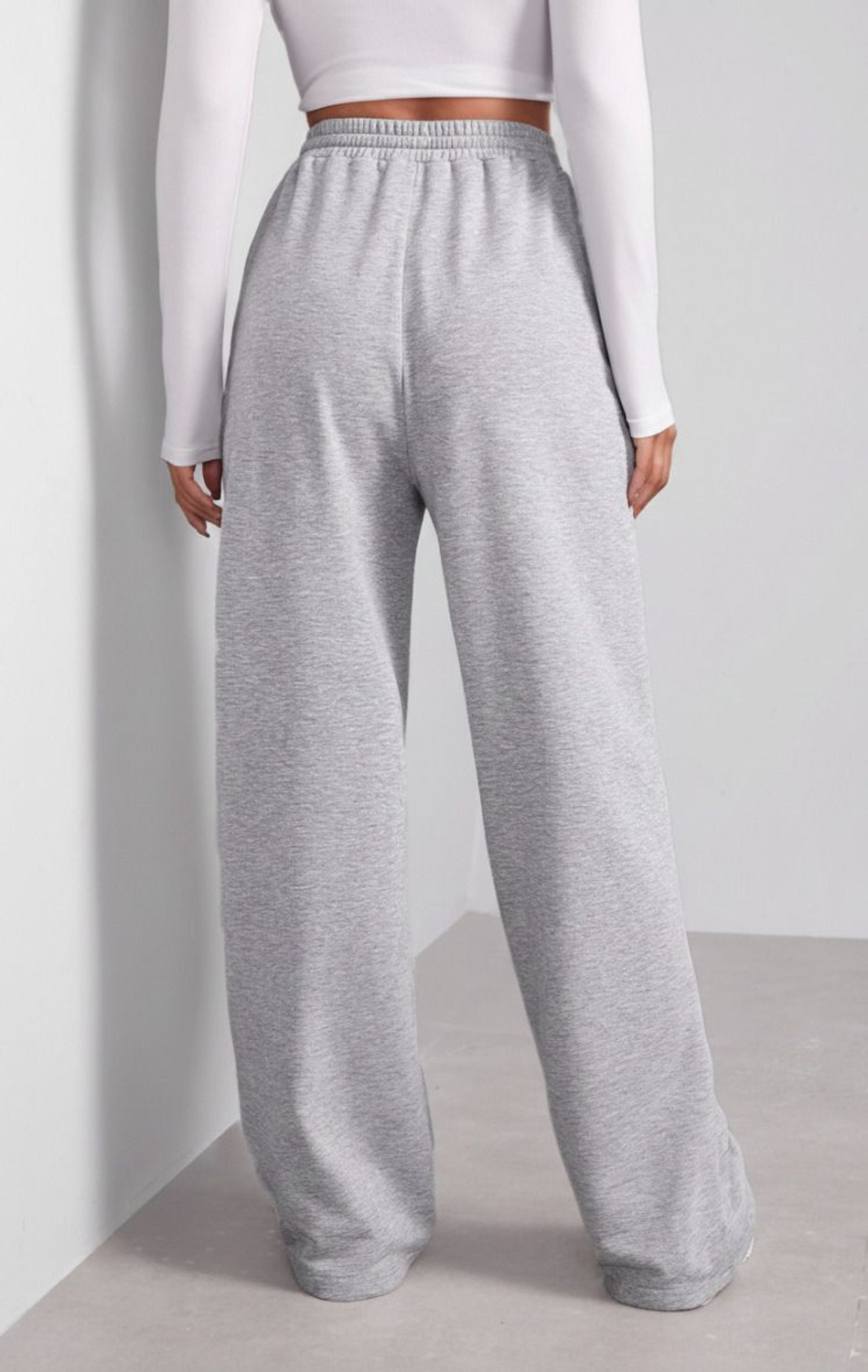 Image of FLEPZIQ Loose Fit Women Grey Trousers