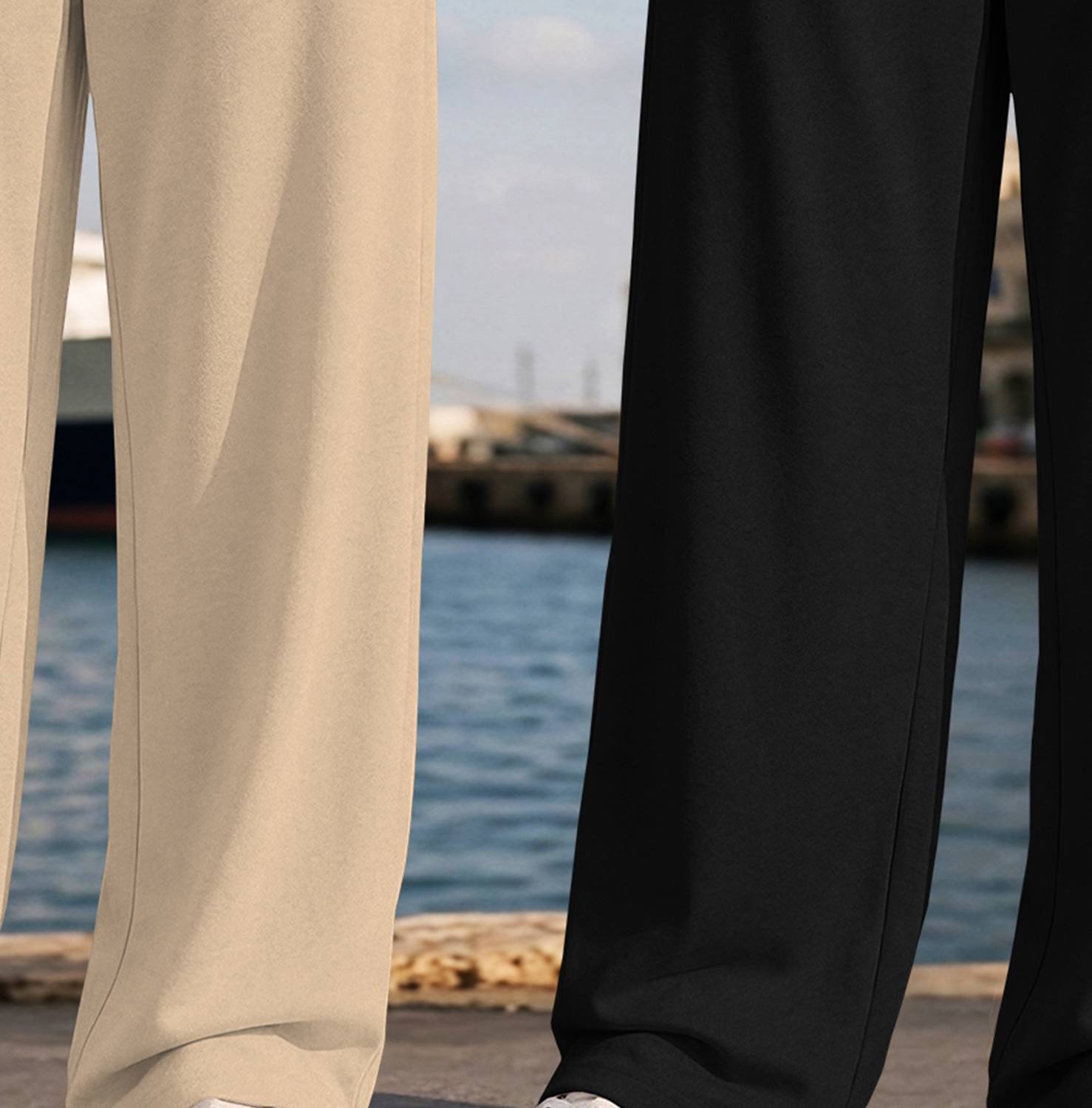 SPECTATOR Men Beige, Black Track Pants Pack of 2 - Image 5