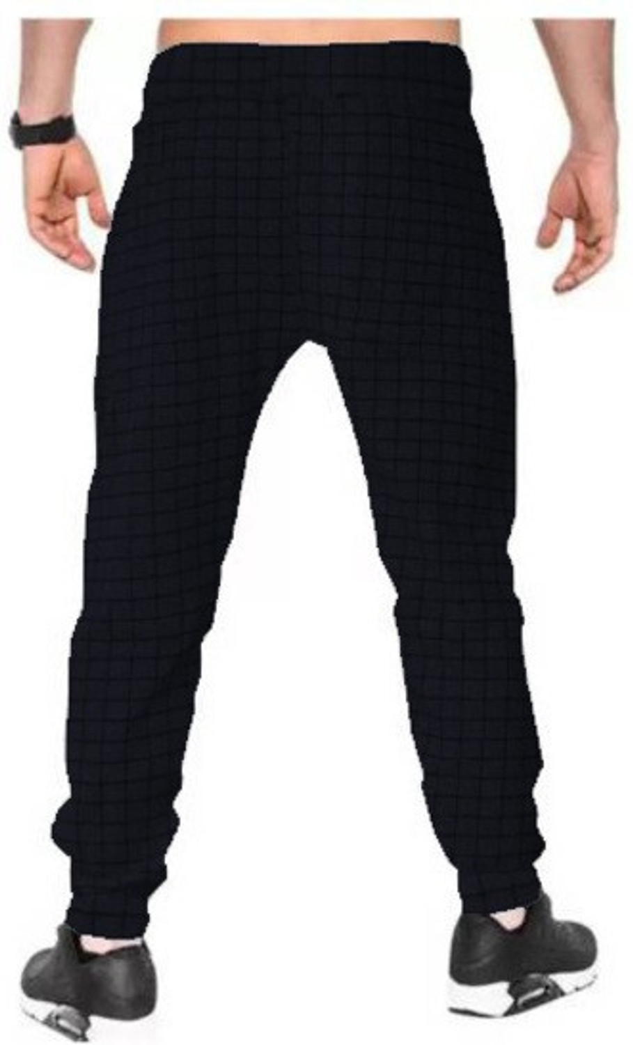 Image of SMAKAT Checkered Men Dark Green Track Pants