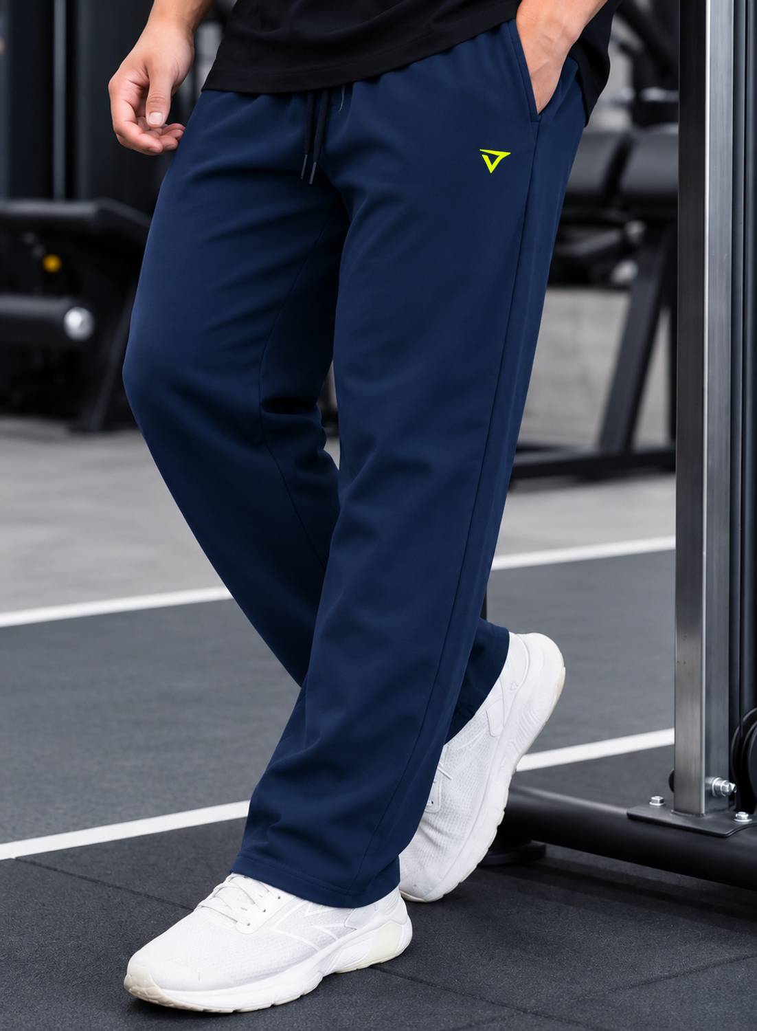Adrenex Solid Men Blue Track Pants