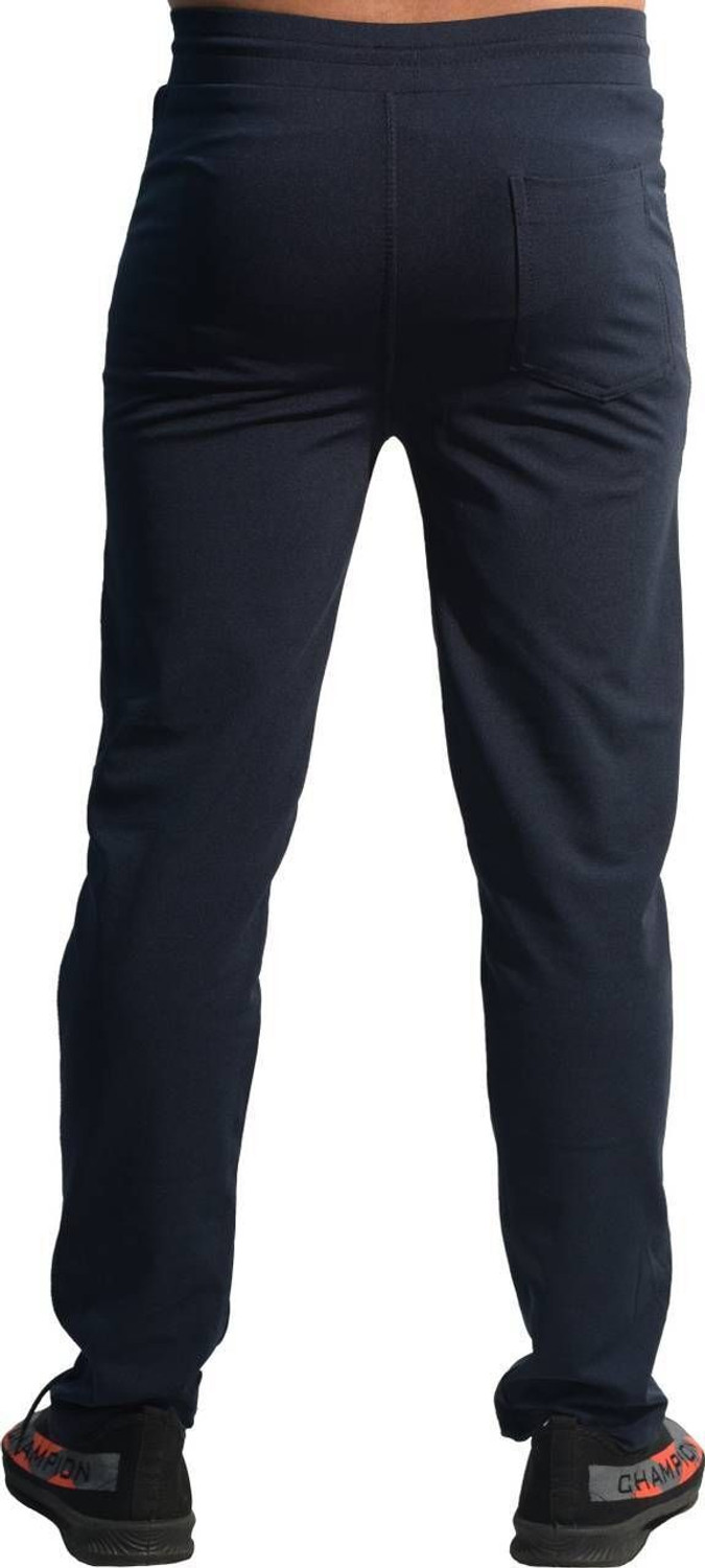 Image of Yasir tracks Slim Fit Men Dark Blue Trousers