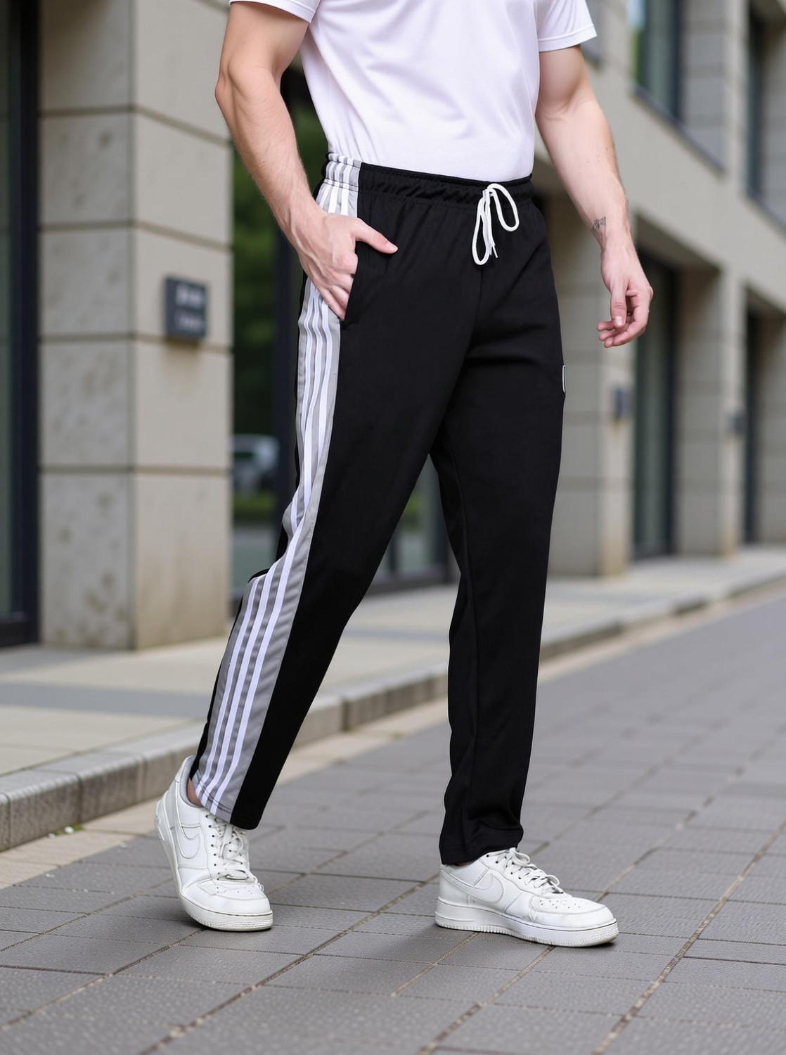 Image of HVBK Men Black Track Pants