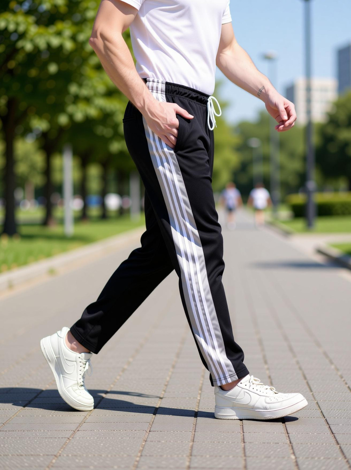 Image of HVBK Men Black Track Pants