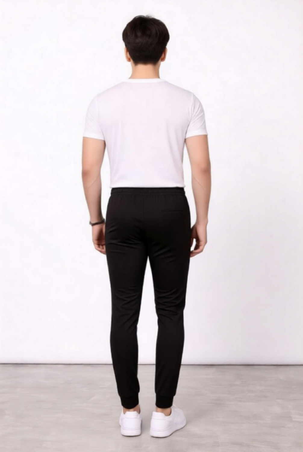 Image of Kashvi Solid Men Black Track Pants