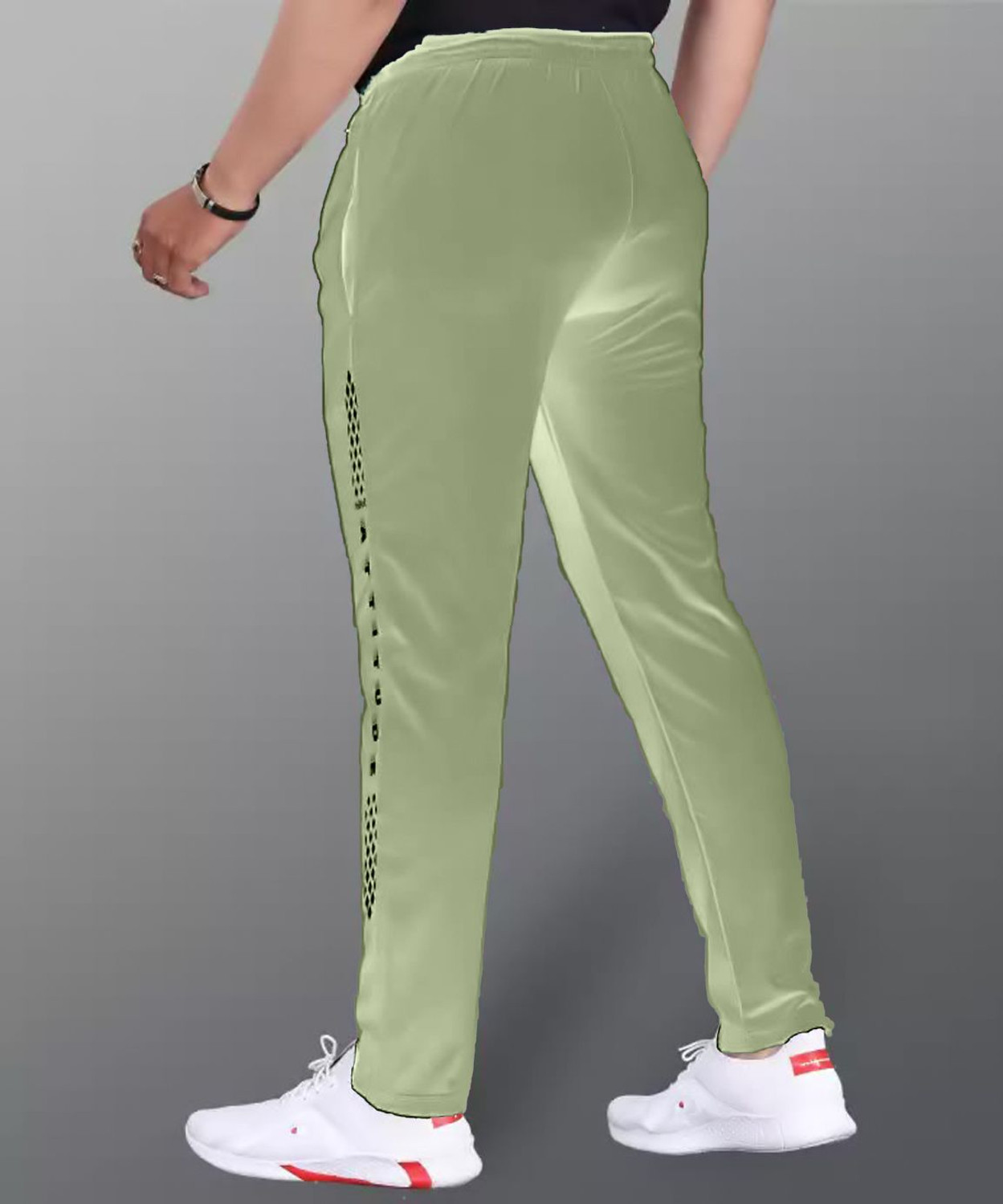 Image of MSREALSON Printed Men Dark Blue, Light Green Track Pants