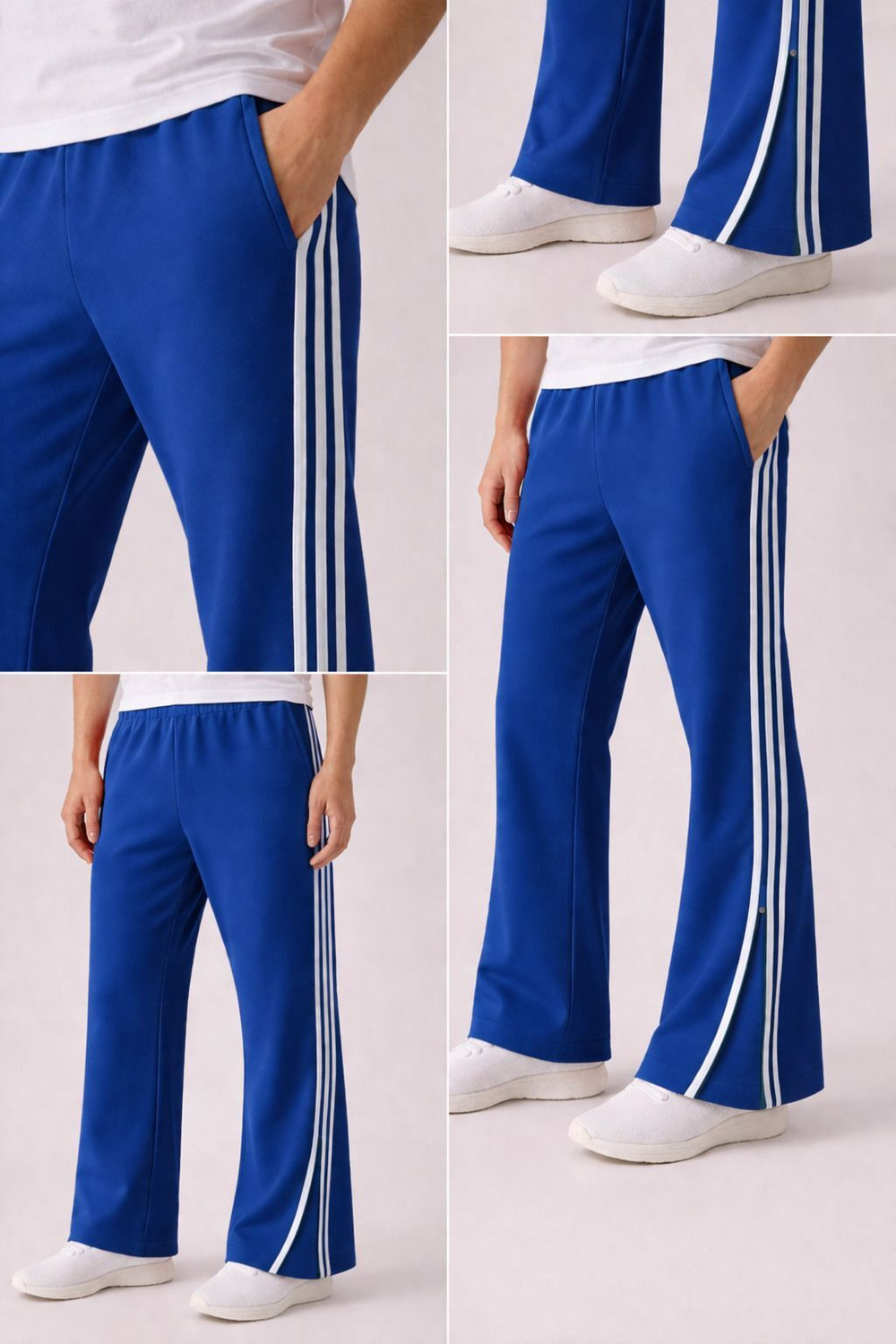 Image of decades Solid Men Blue Track Pants