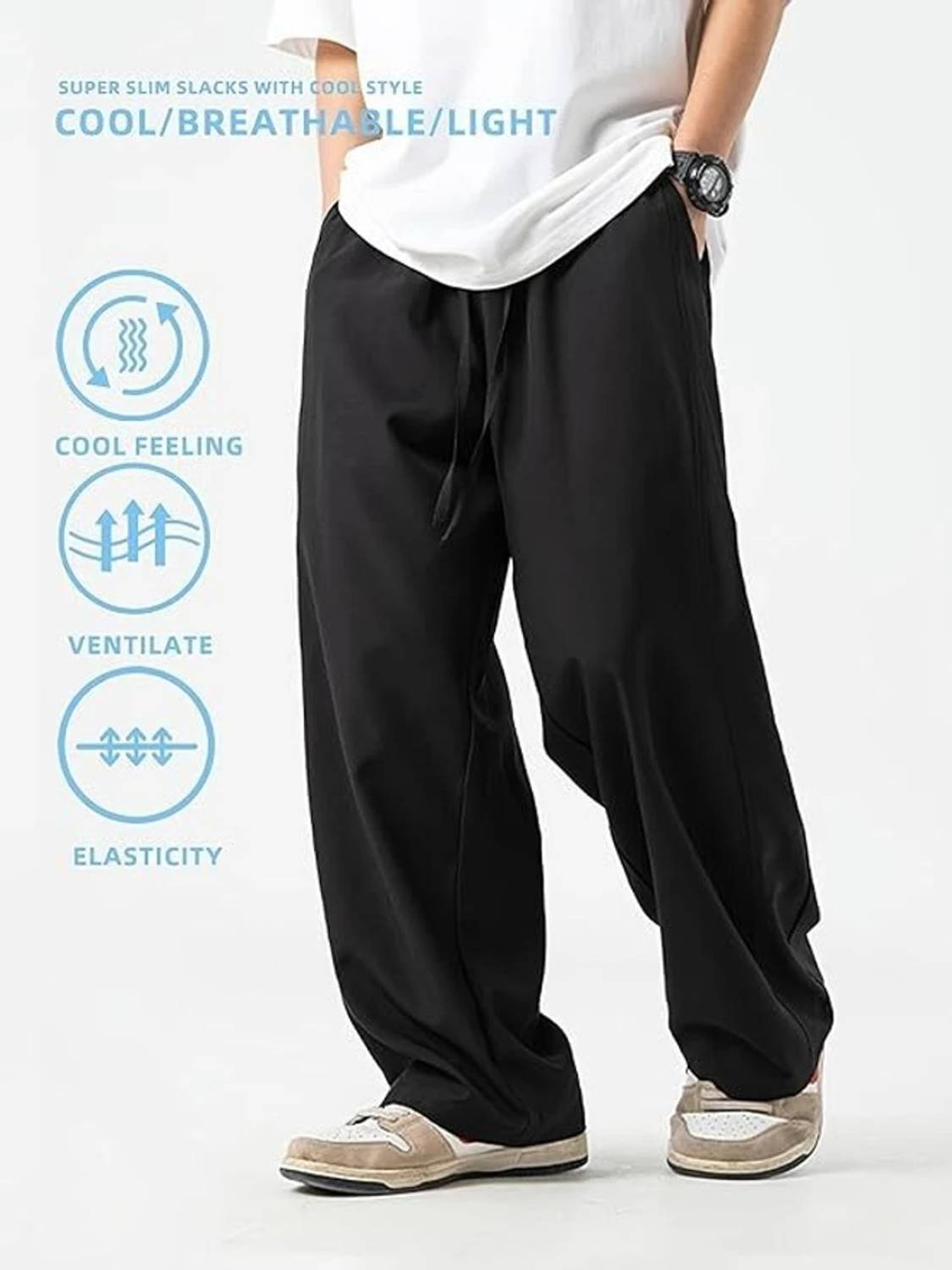 Lakatos Men's Solid Black Track Pant - Image 3