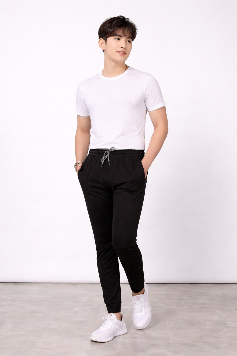 Image of Kashvi Solid Men Black Track Pants