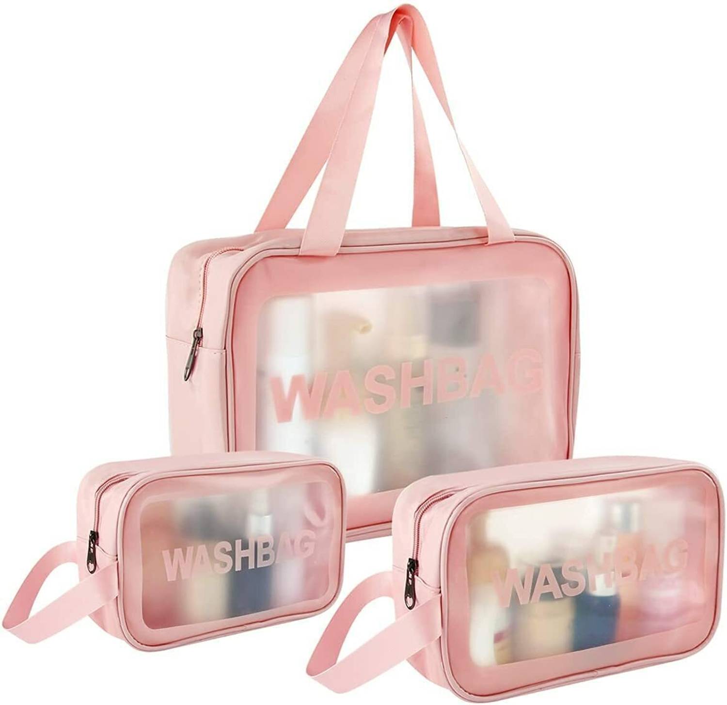 AATTMGYA Makeup Bag Portable Toiletry Wash Bag Toiletry Organizer for Travel Women 3 Pcs Travel Toiletry Kit
