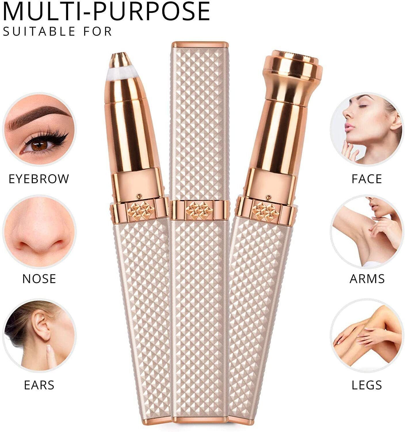 Image of DENDUES 2In1 Eyebrow Machine For Women Face Lips Nose Hair Removal Fully Waterproof D109 Trimmer 60 min Runtime 2 Length Settings