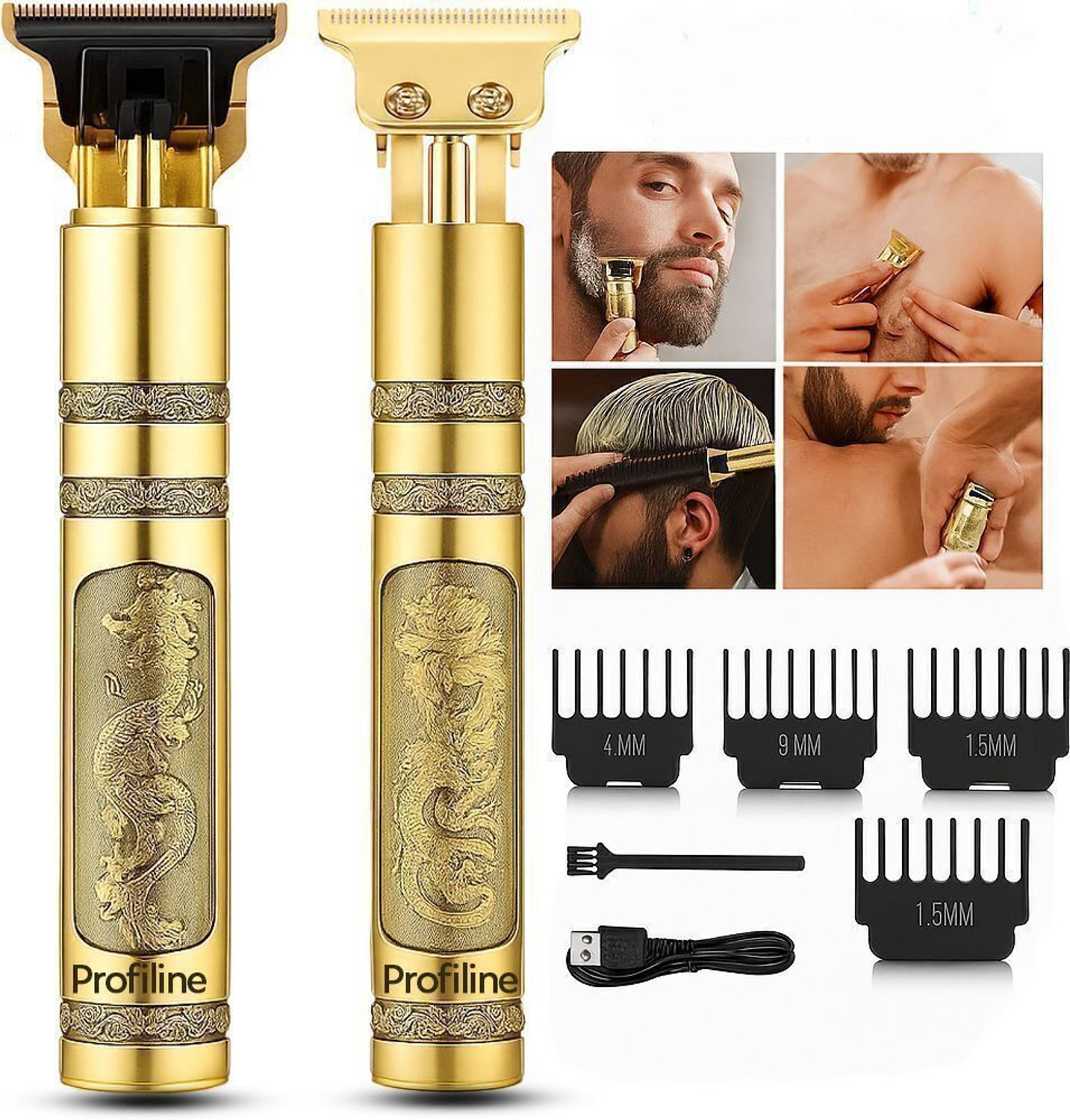 Image of Sahaj Enterprise Waterproof Vintage -T9 Metal Hair Cutting Trimmer T9 USB charging 0mm Cutting Trimmer 60 min Runtime 0 Length Settings