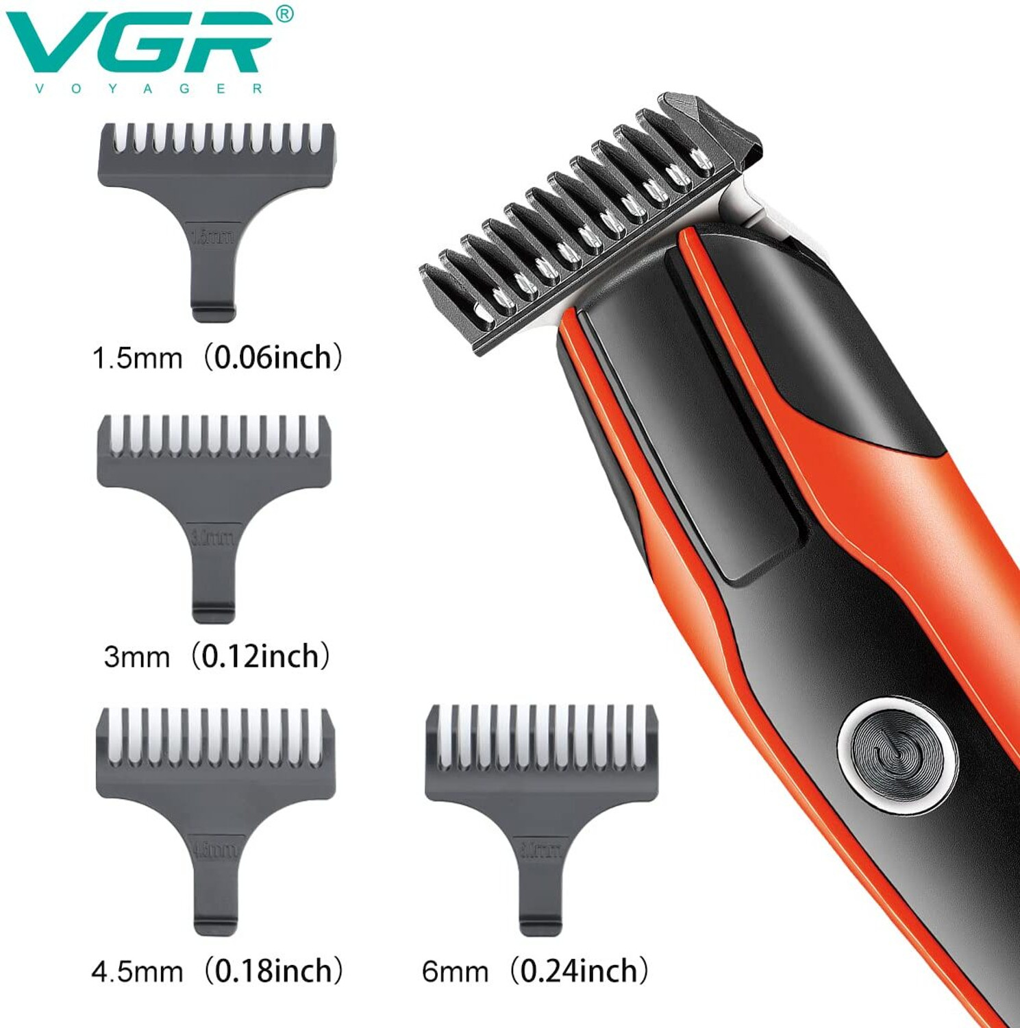 Image of VGR V-999 Fully Waterproof Trimmer 120 min Runtime 4 Length Settings