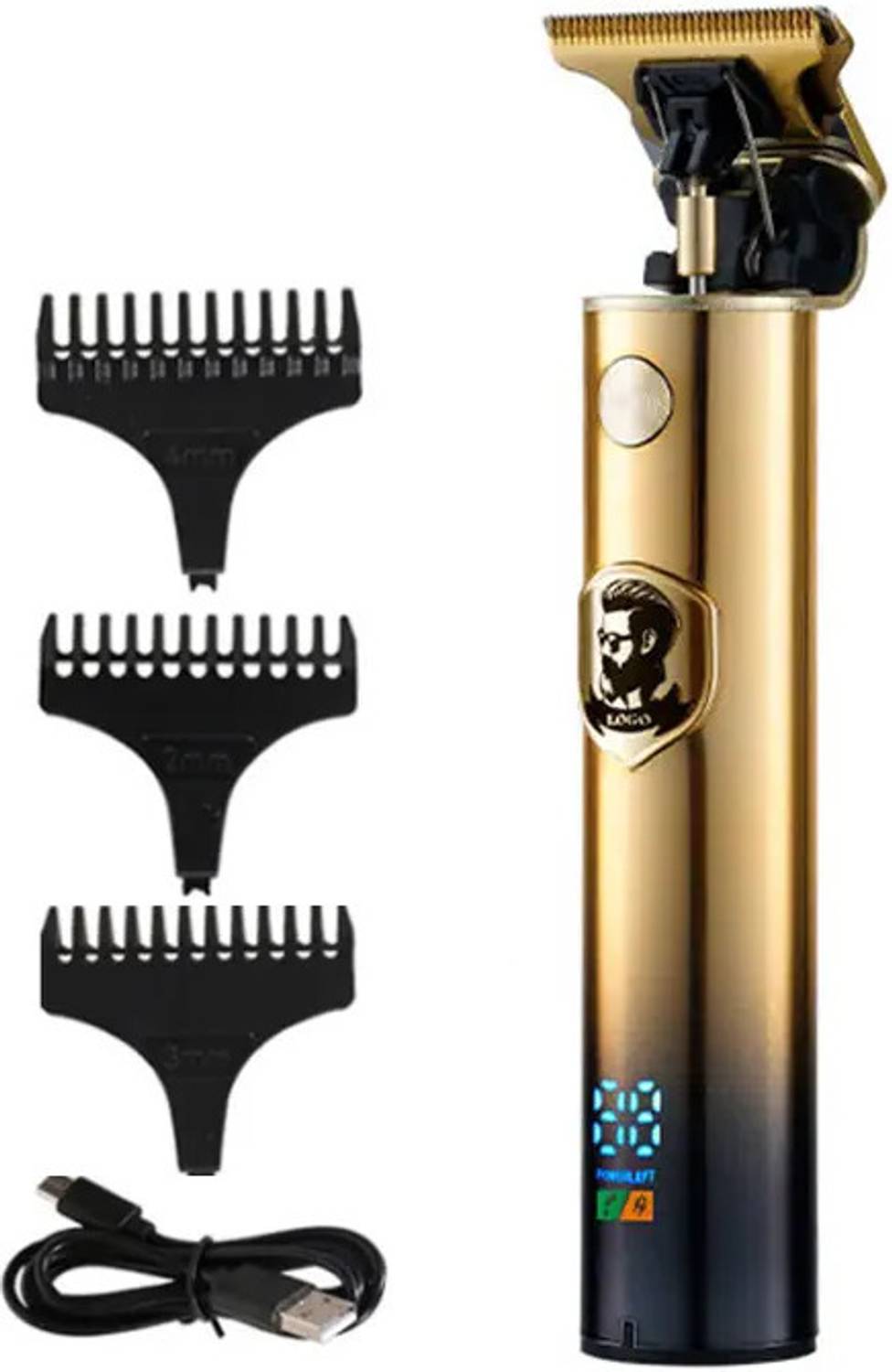 Kemei KM-252 USB HAIR CLIPPER specialty strip line Fully Waterproof Trimmer 120 min  Runtime 5 Length Settings