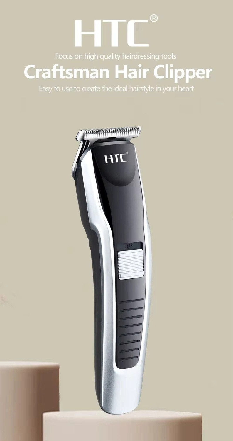 Image of HTC AT 538 Portable Smart Size Trimmer Waterproof Stainless Steel Blade Trimmer 90 min Runtime 4 Length Settings