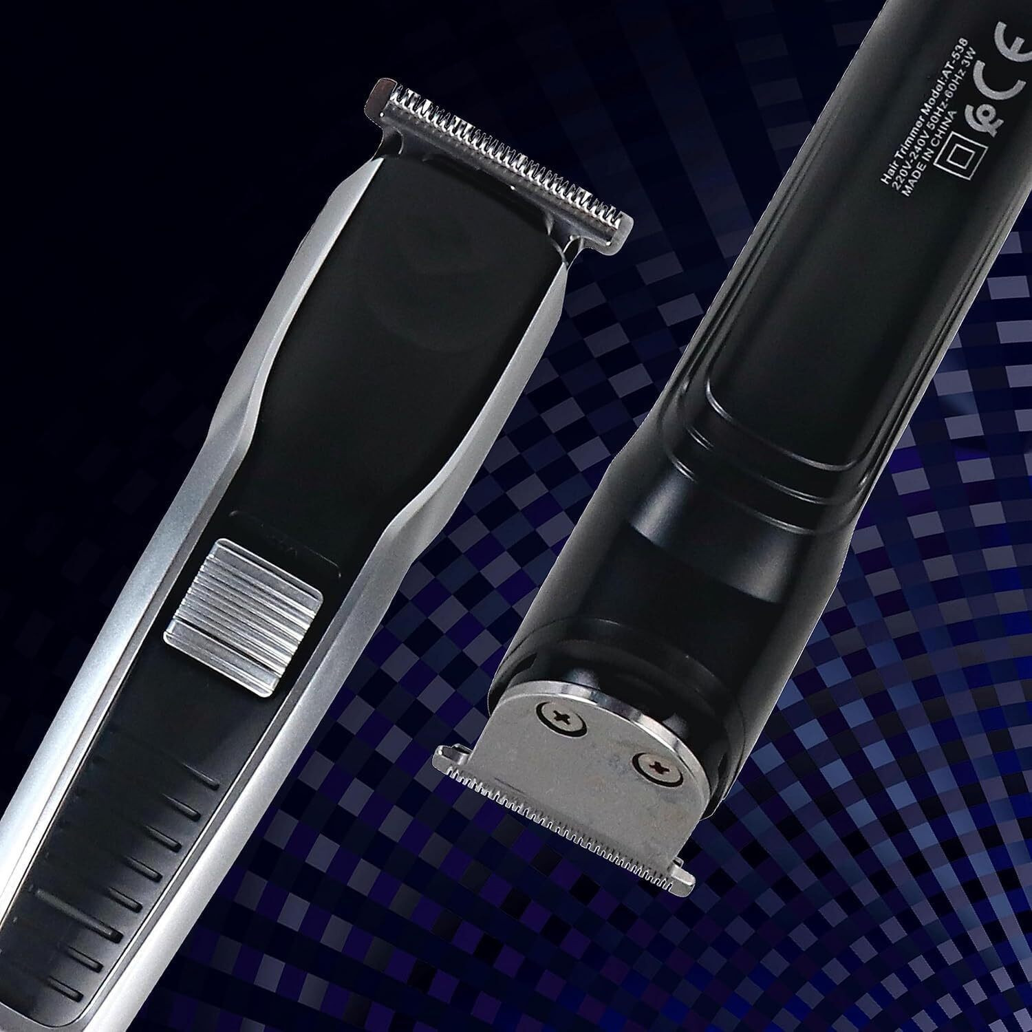Image of CLINLINSO 538 Men's Hair Trimmer Set with Hair Comb Scissor & Charging Cable Fully Waterproof Trimmer 60 min Runtime 4 Length Settings