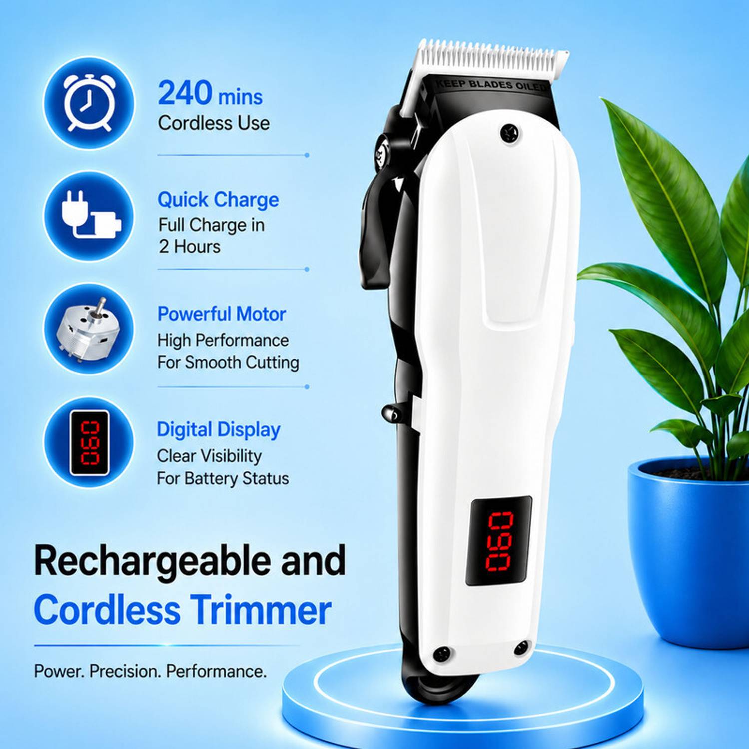 MynxeHTC Fully Waterproof Trimmer 240m - Image 4