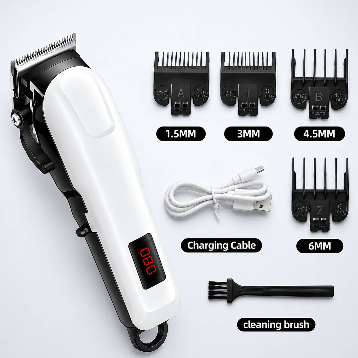 MynxeHTC Fully Waterproof Hair Trimmer, 5 Length Settings