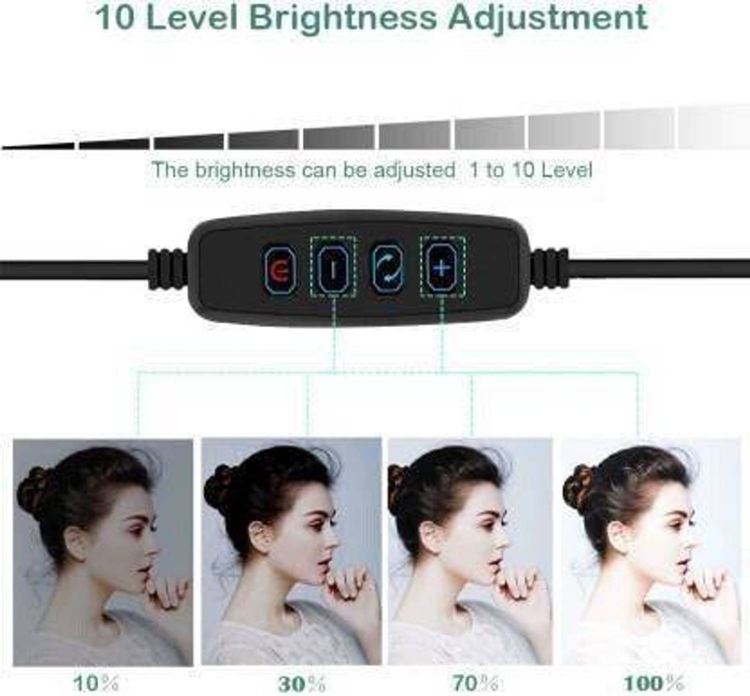 BESTFLY 10 inch LED Selfie Ring Light with Tripod Stand - Image 4