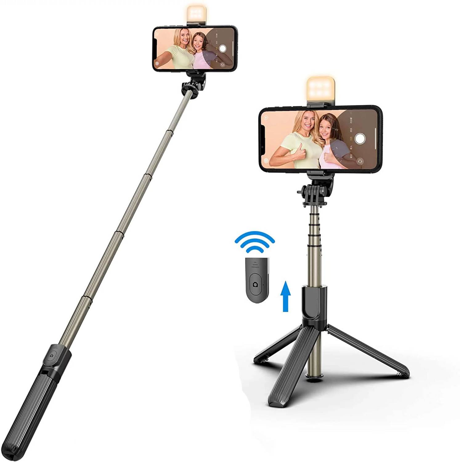 G2L GOOD PRICE R1S Selfie Stick with Remote Tripod Stand for Mobile Phone 3 in 1 Tripod, Tripod Bracket