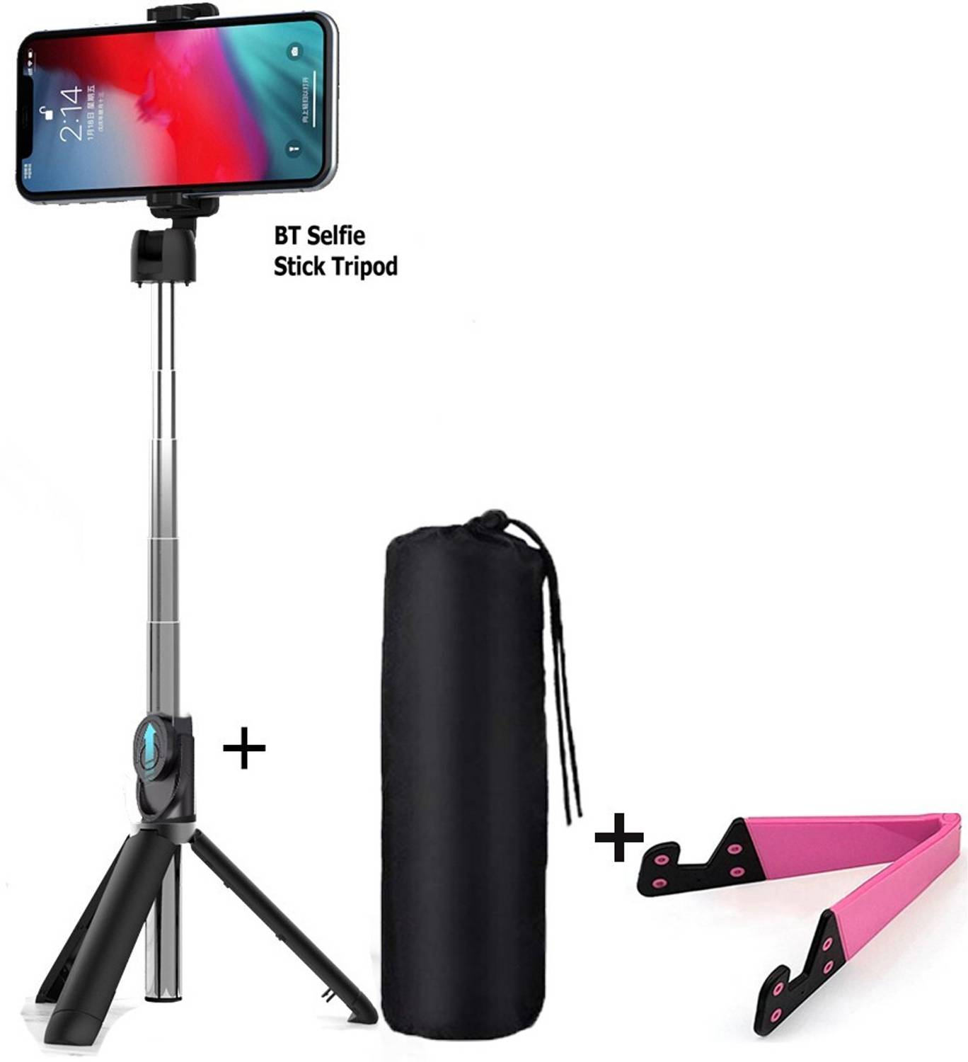 POZUB Selfie Stick Tripod Bluetooth Remote - Image 2