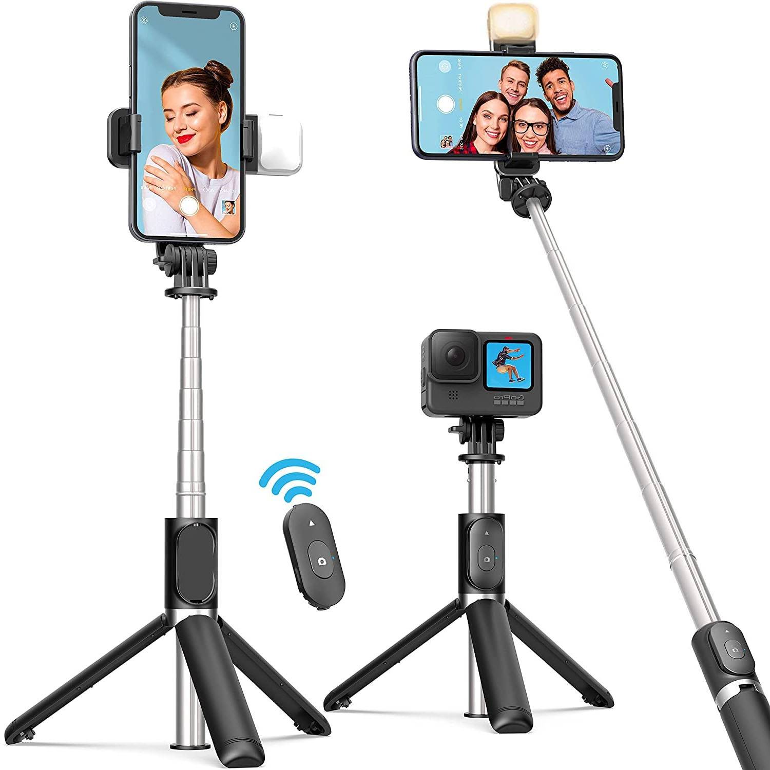 G2L BEST BUY R1S Selfie Stick with Remote Tripod Stand for Mobile Phone 3 in 1 Tripod, Tripod Bracket