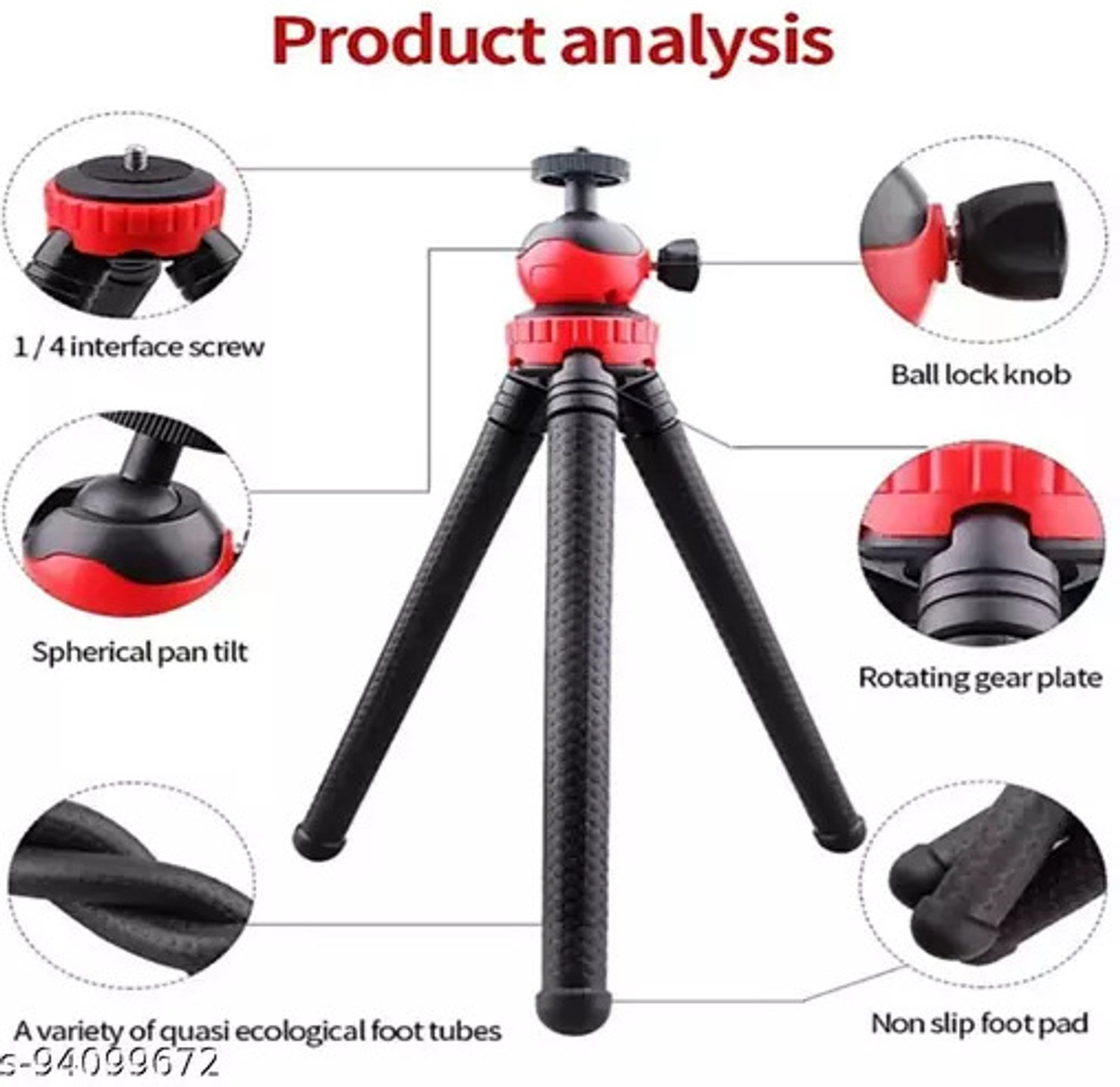Image of IMMUTABLE Tripod Octopus PhotographY (BLACK,RED)VCL4 Tripod