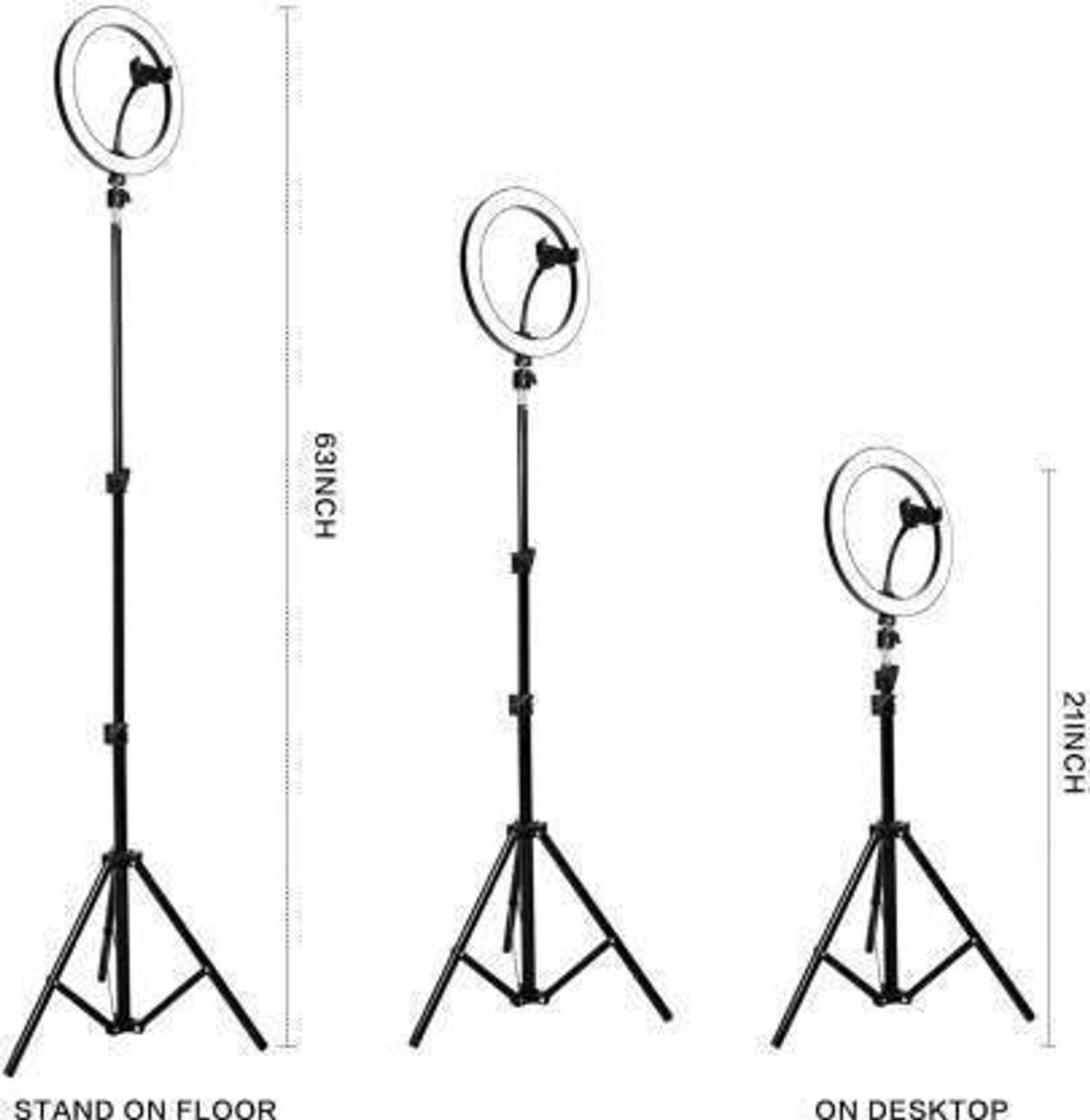 BESTFLY 10 inch LED Selfie Ring Light with Tripod Stand - Image 5