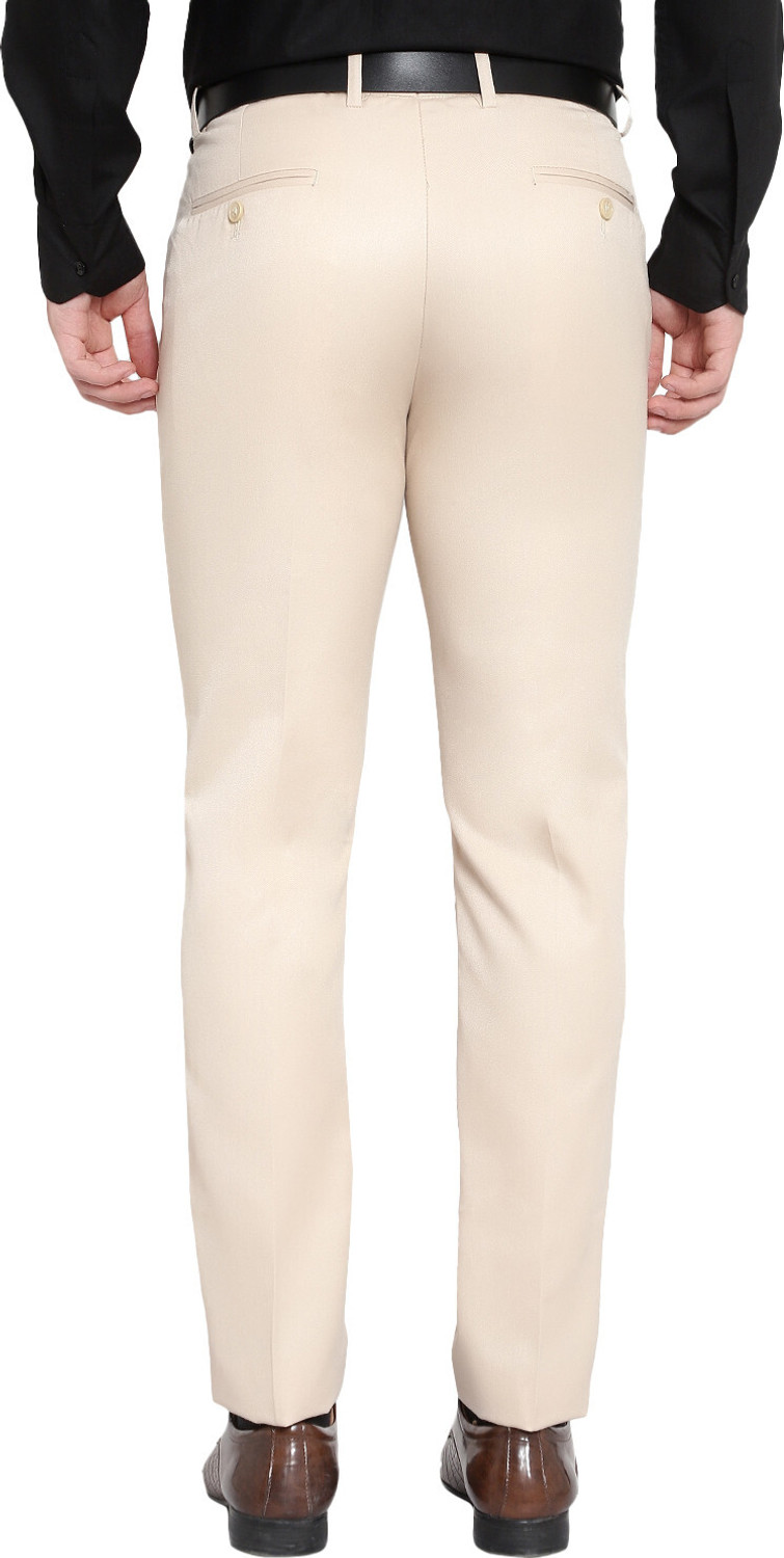 Image of Sucheh Gwalior Regular Fit Men Beige Trousers