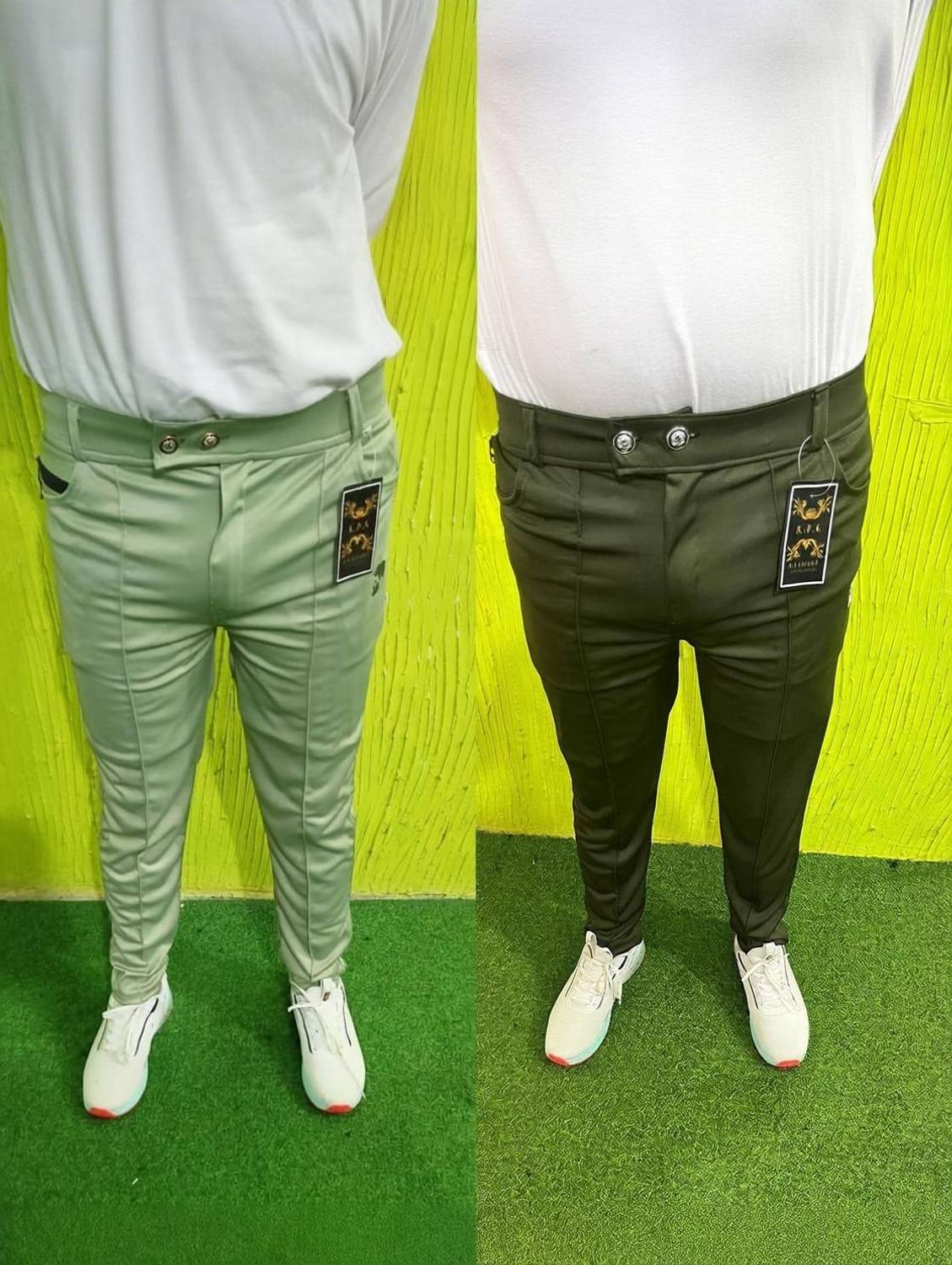 Achalnath Enterprises Regular Fit Men Green Trousers