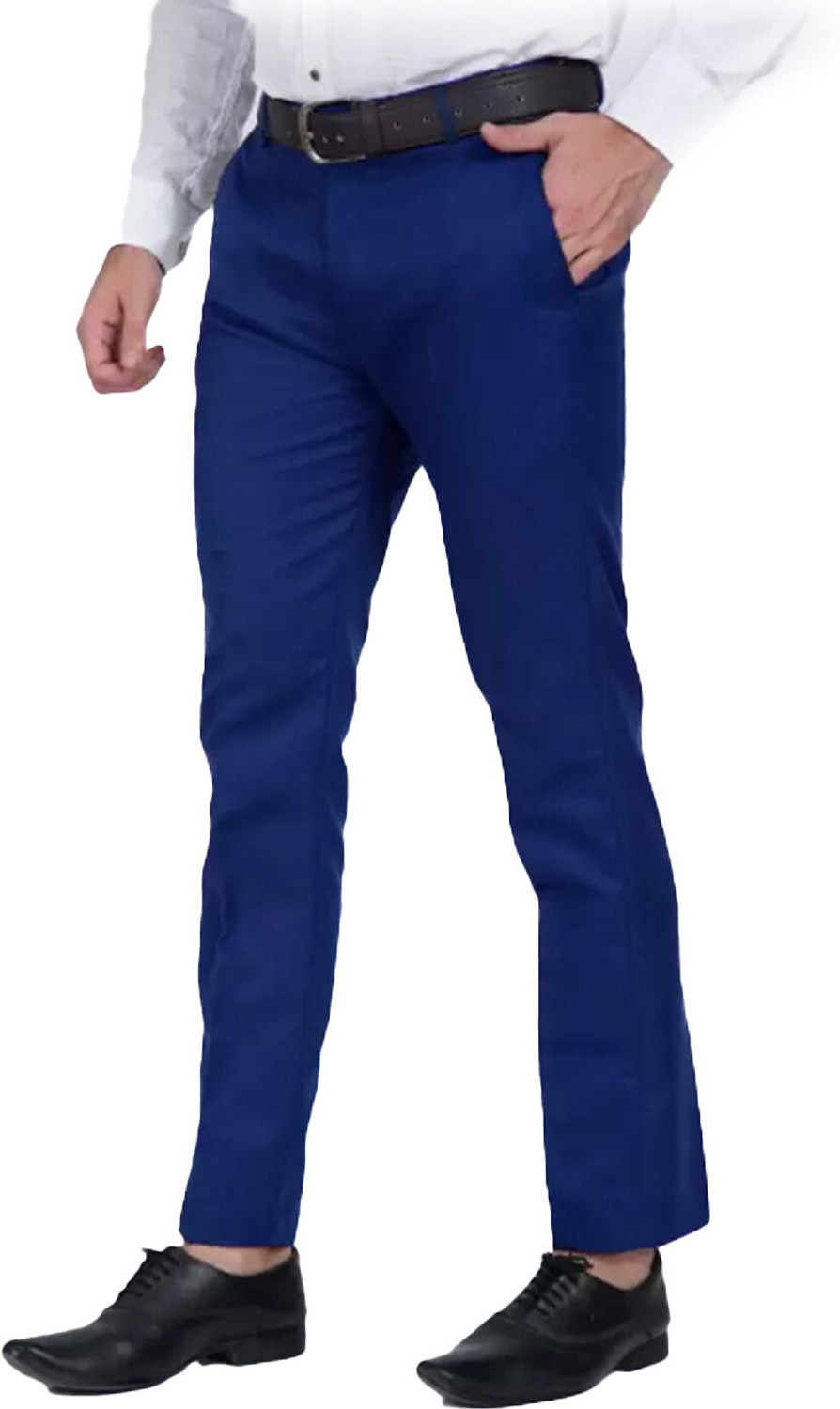 Image of Sucheh Gwalior Regular Fit Men Blue Trousers