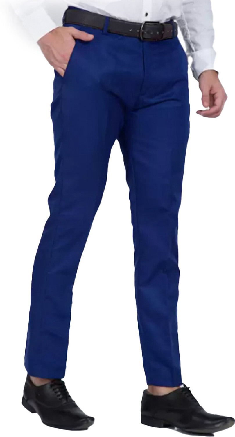 Image of Sucheh Gwalior Regular Fit Men Blue Trousers